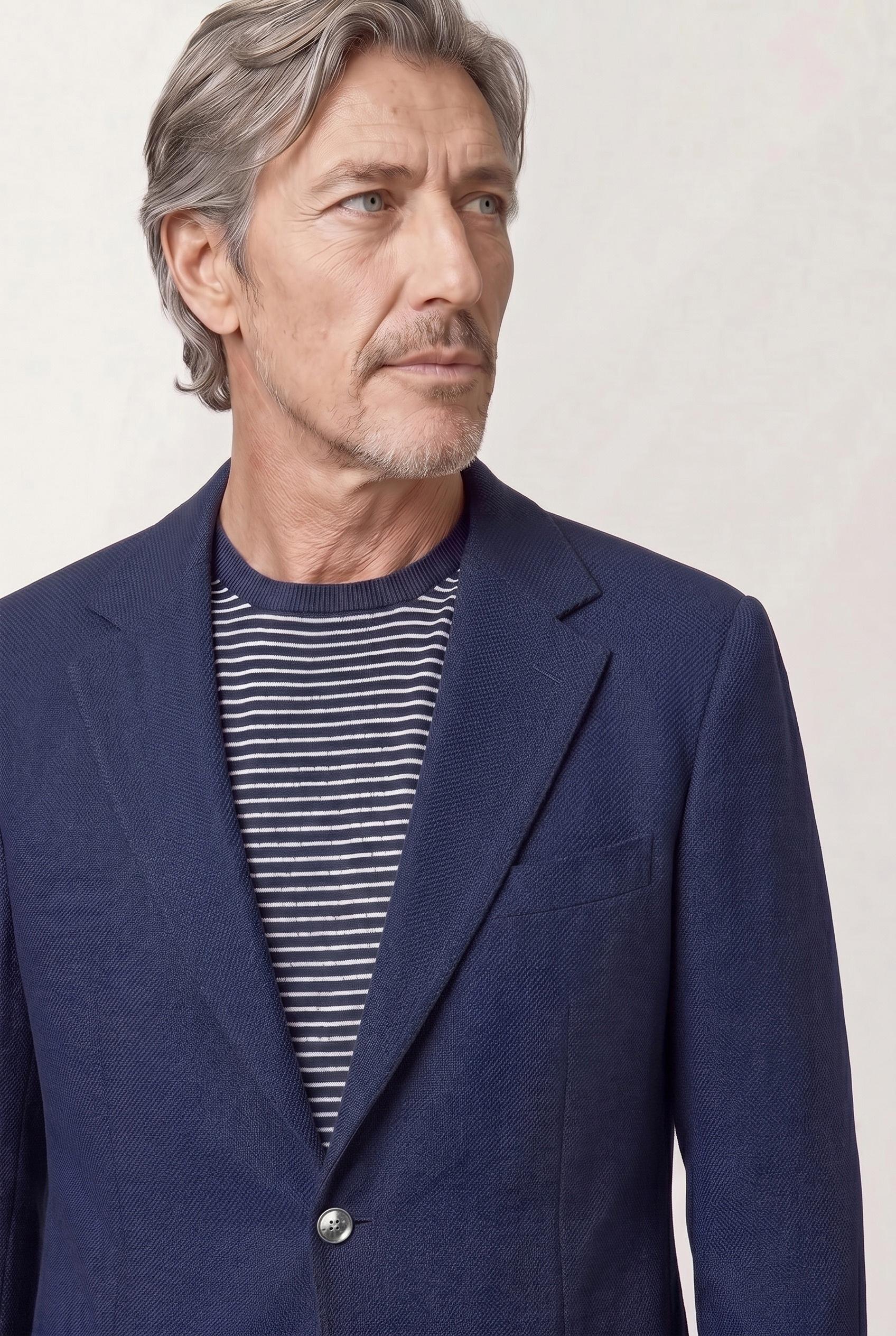 Blazer de algodão Piqué slim fit - Image 3