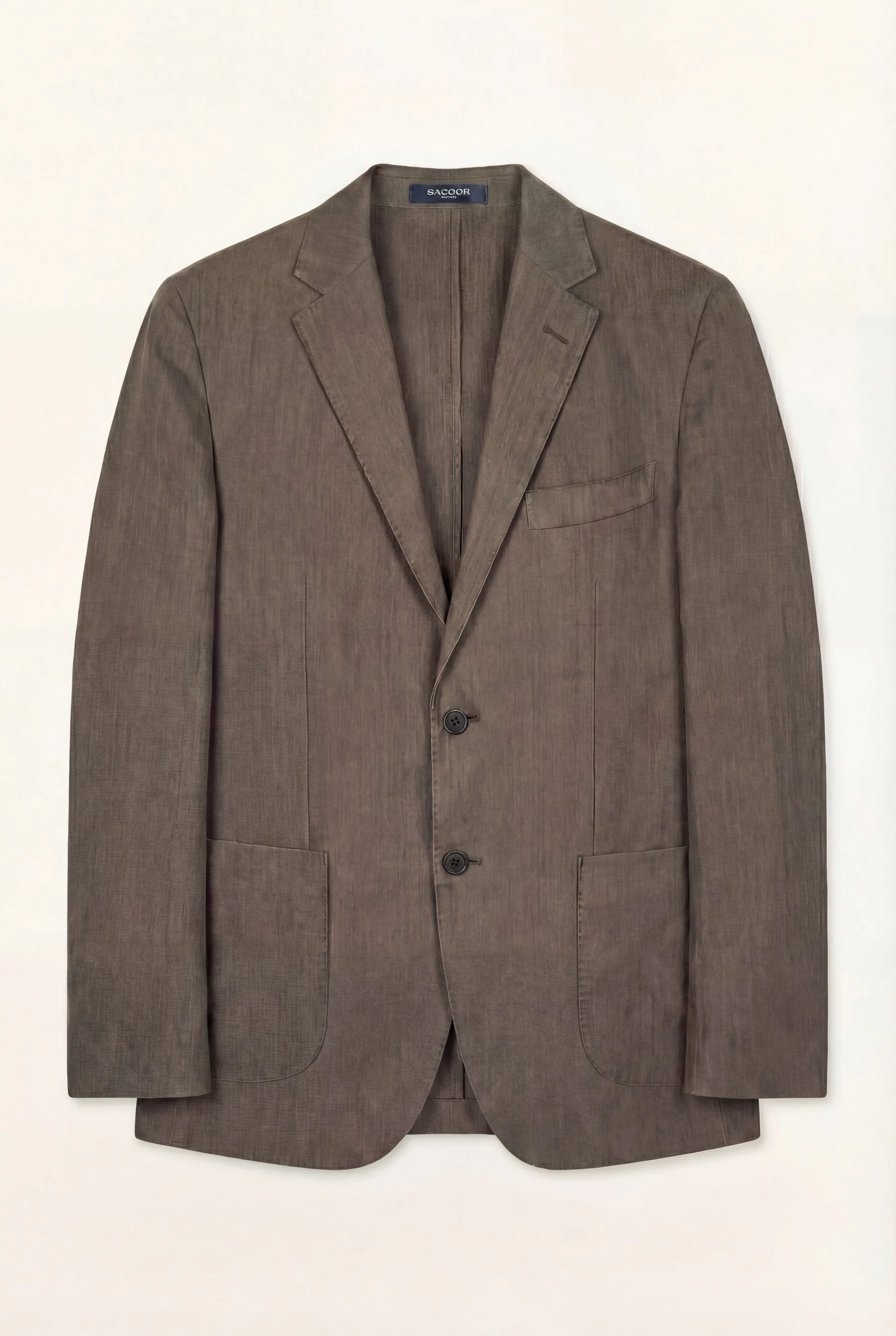 Blazer de espinha em puro linho slim fit - Image 5