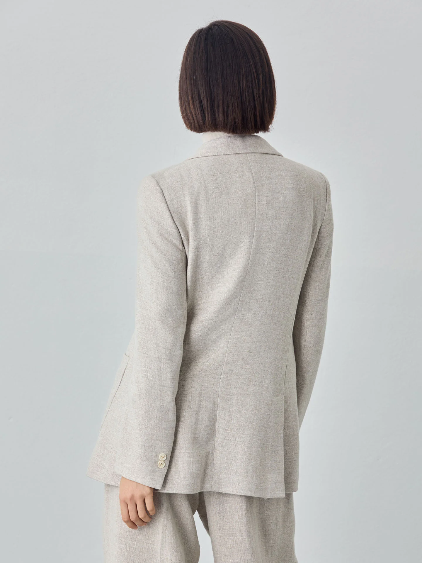 Blazer de fato em tecido com mistura de linho viscose e liocel - Image 4