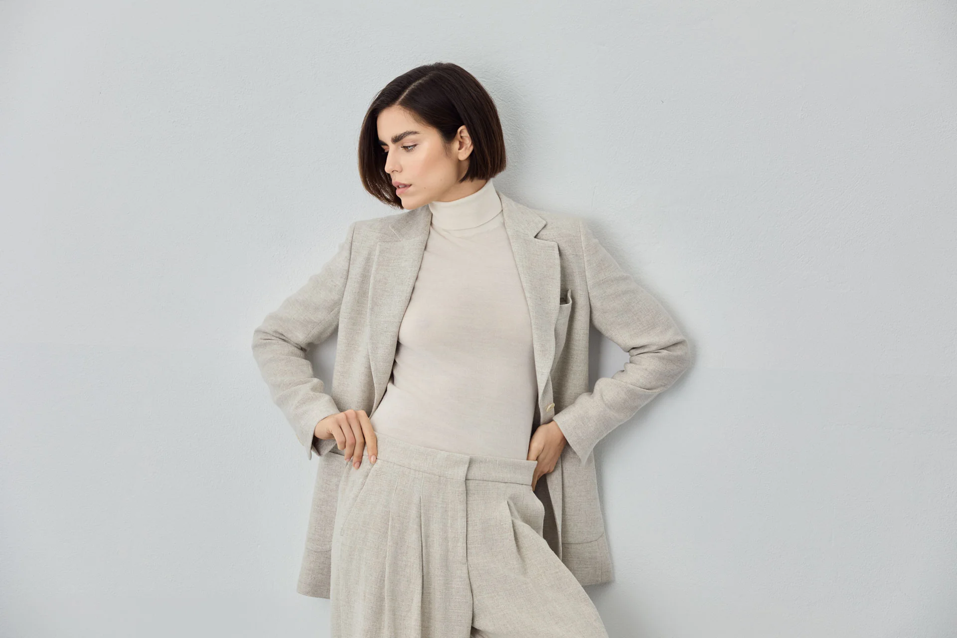 Blazer de fato em tecido com mistura de linho viscose e liocel - Image 6