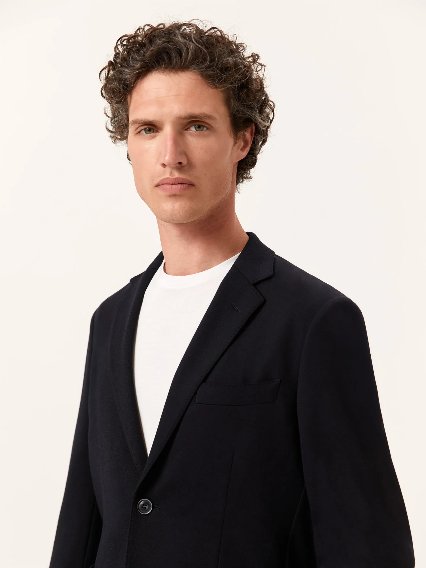 Blazer desestruturado K.Mouliné azul escuro - Image 3