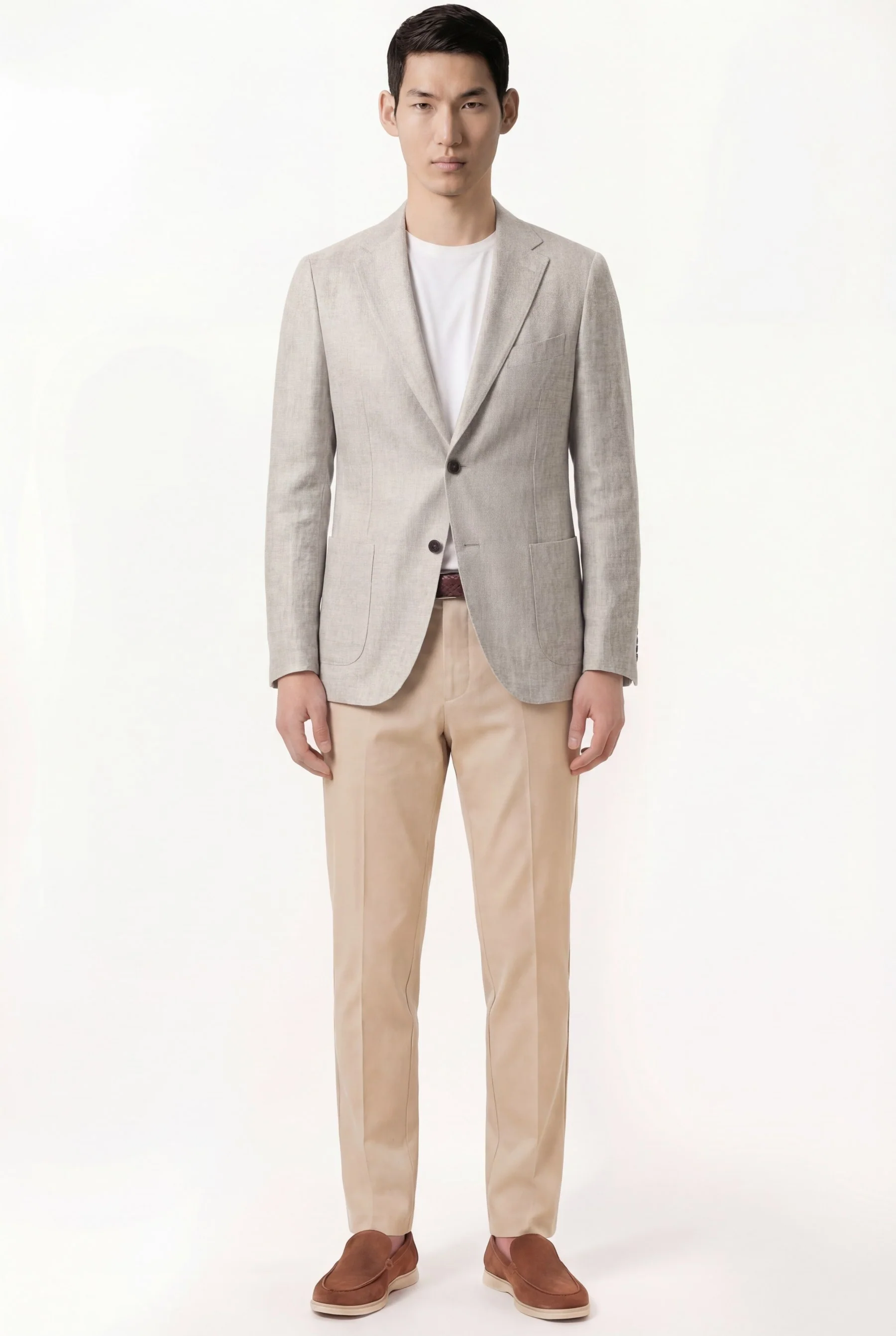 Blazer Hopsack mistura de linho slim fit - Image 5