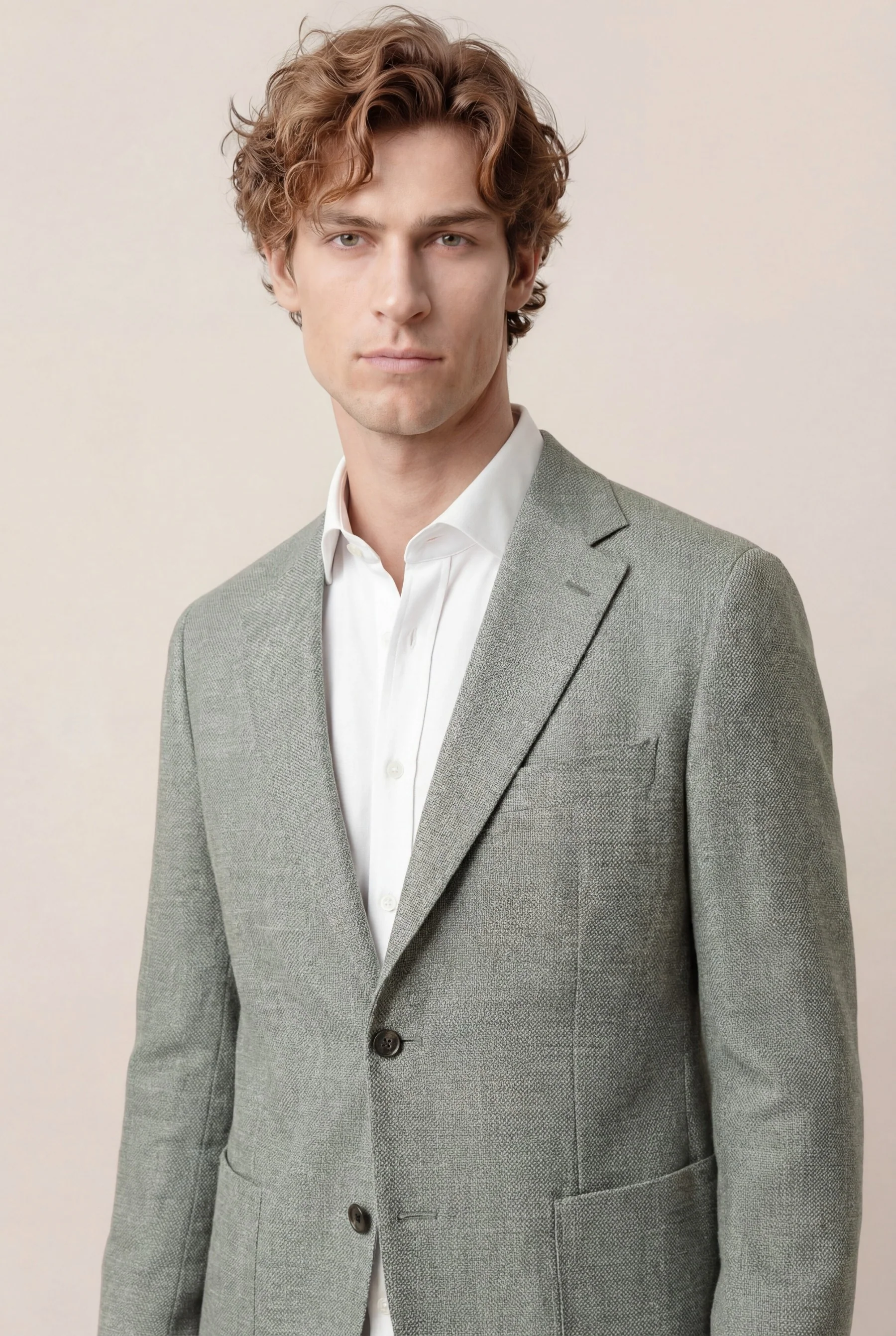 Blazer Hopsack mistura de linho slim fit - Image 4