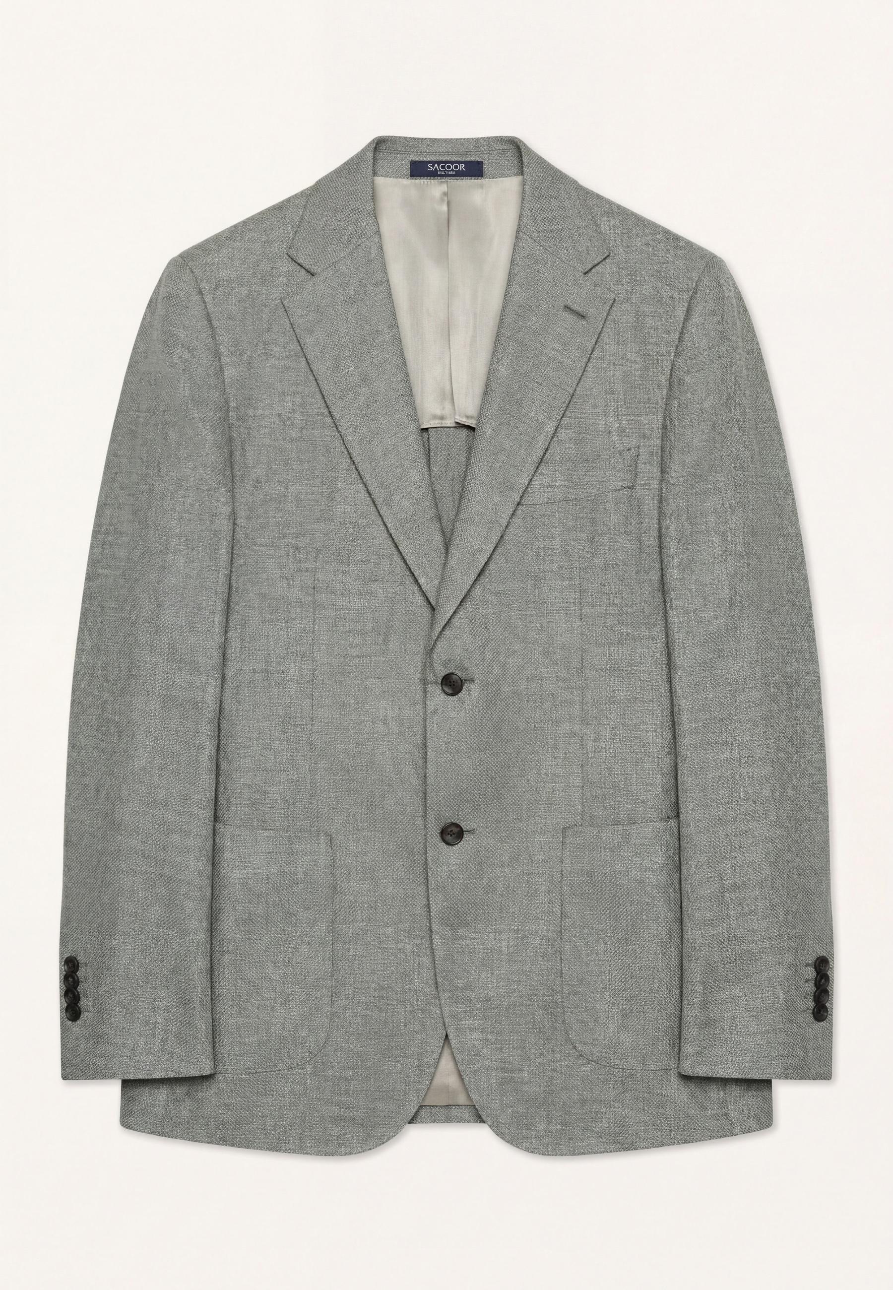 Blazer Hopsack mistura de linho slim fit - Image 6