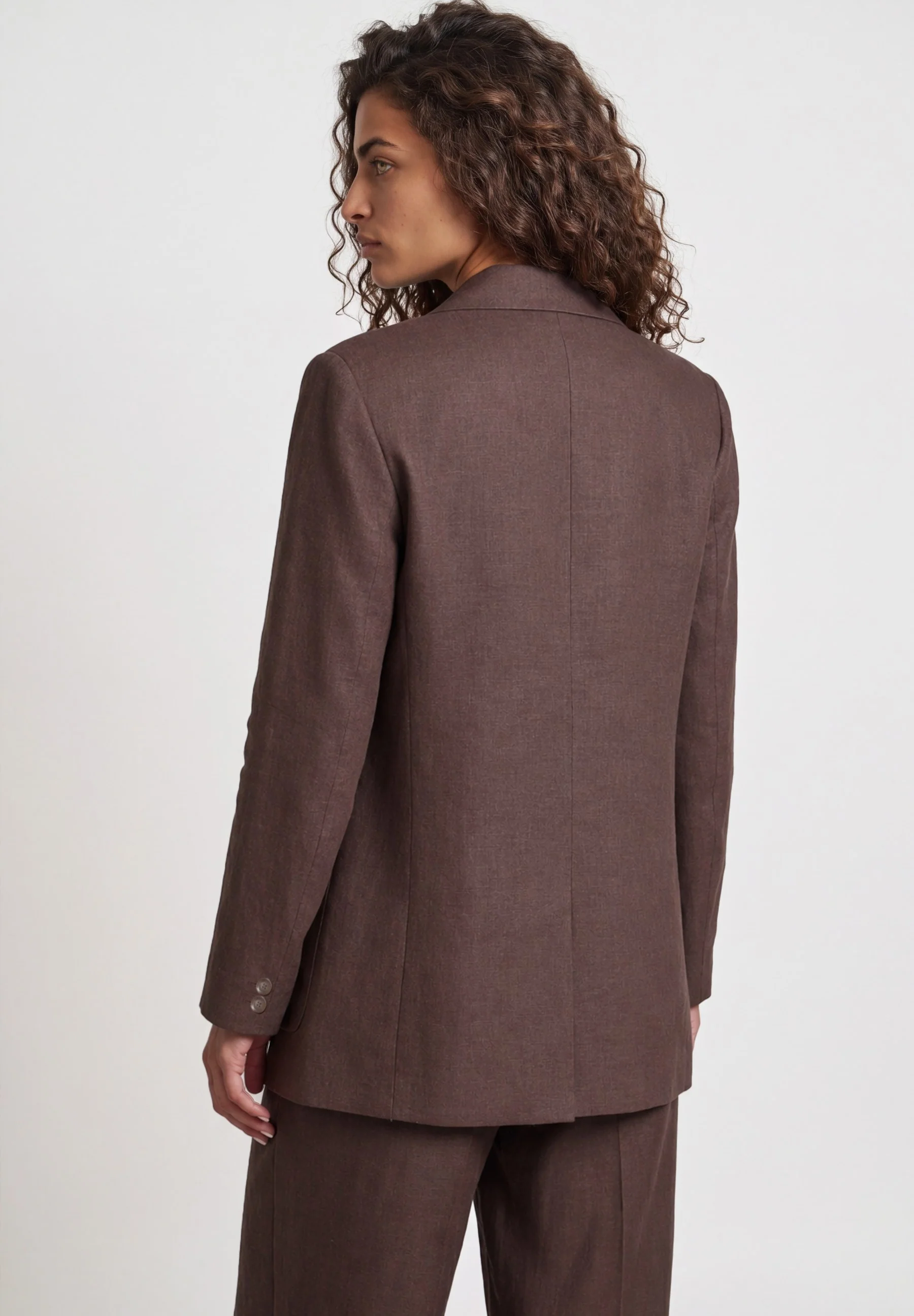 Blazer Oversized Em Linho Com Construção Tipo Camisa E Bolsos De Chapa - Image 2