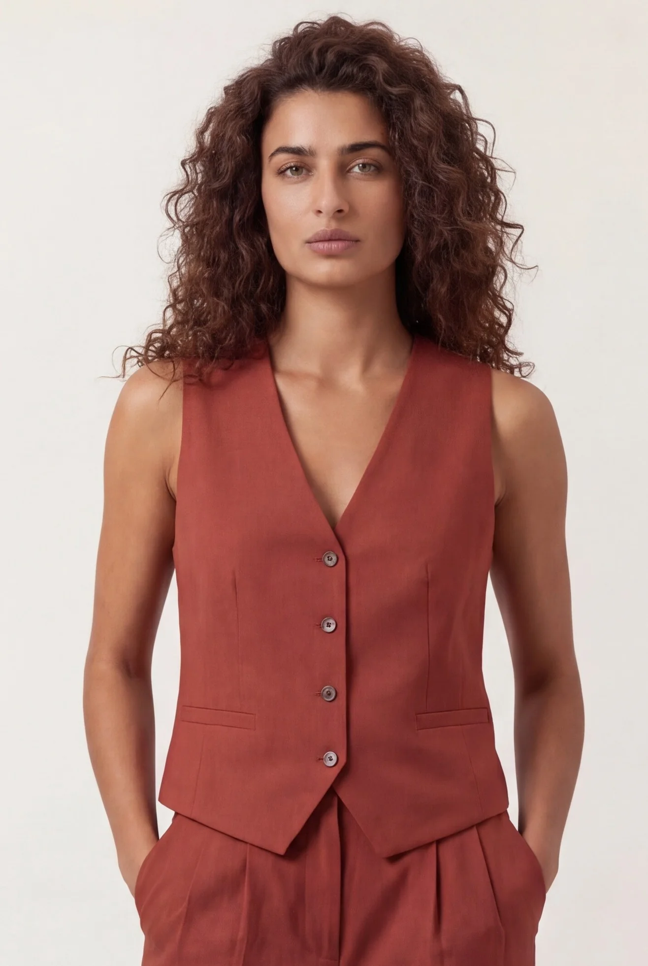 Blazer Regular Fit Em Mistura De Algodão E Linho Com Lapela Em Bico - Image 7