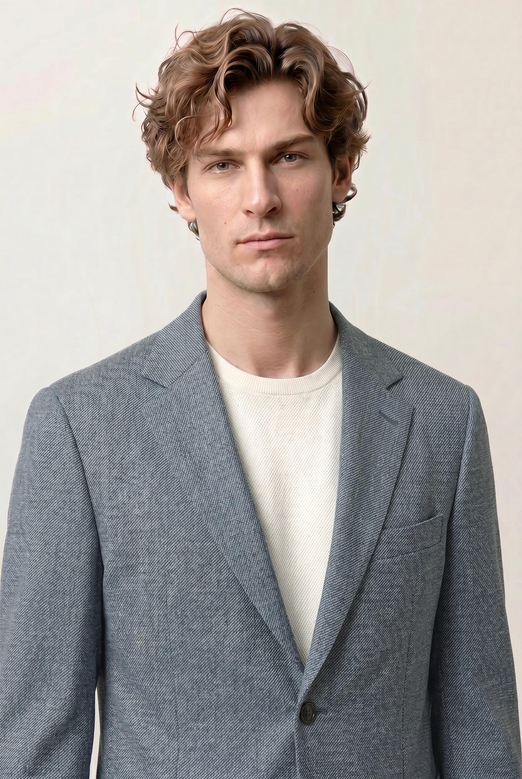 Blazer Sarja mistura de linho slim fit - Image 4