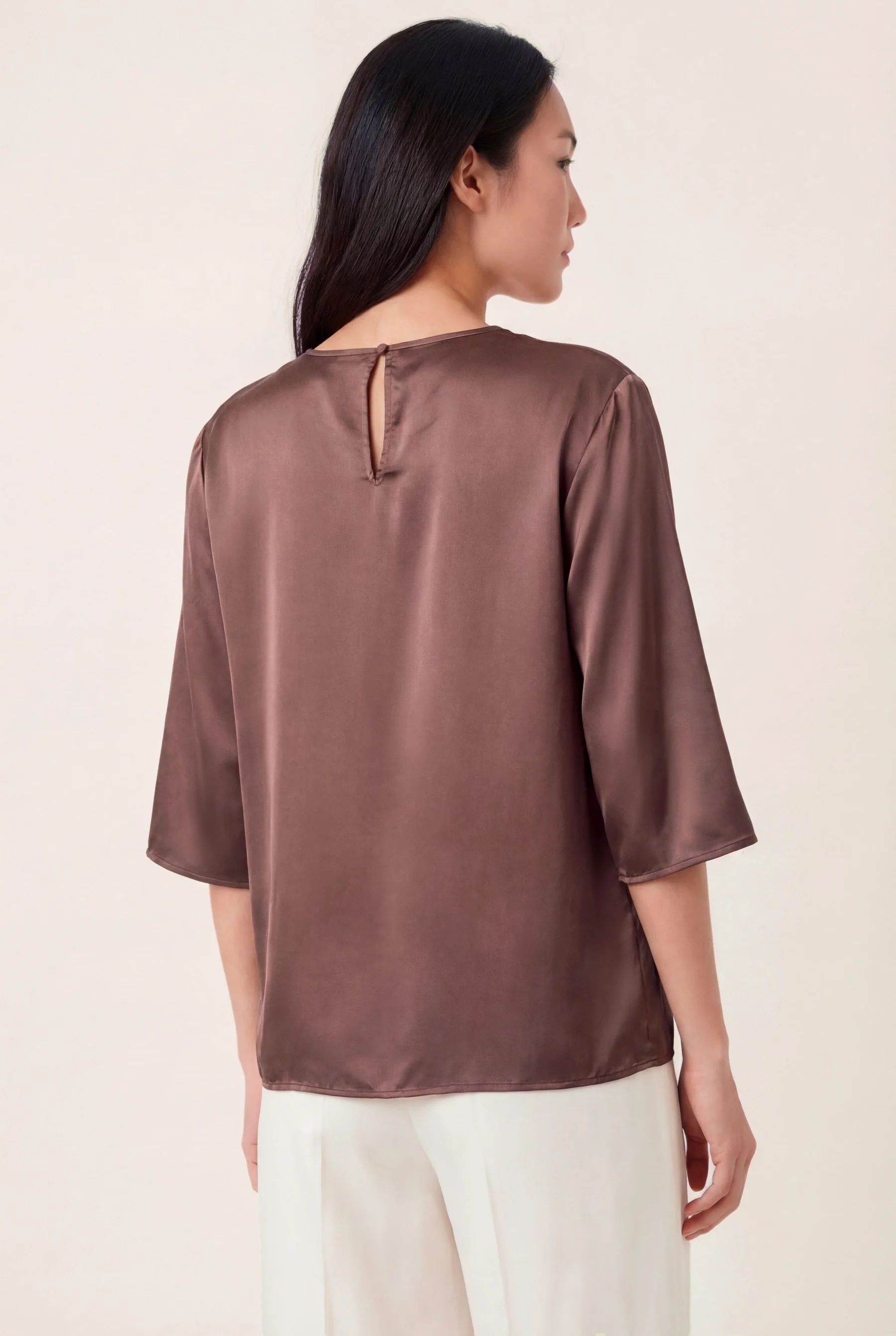 Blusa Regular Fit Em Mistura De Rayon E Viscose Com Pregas No Ombro - Image 7
