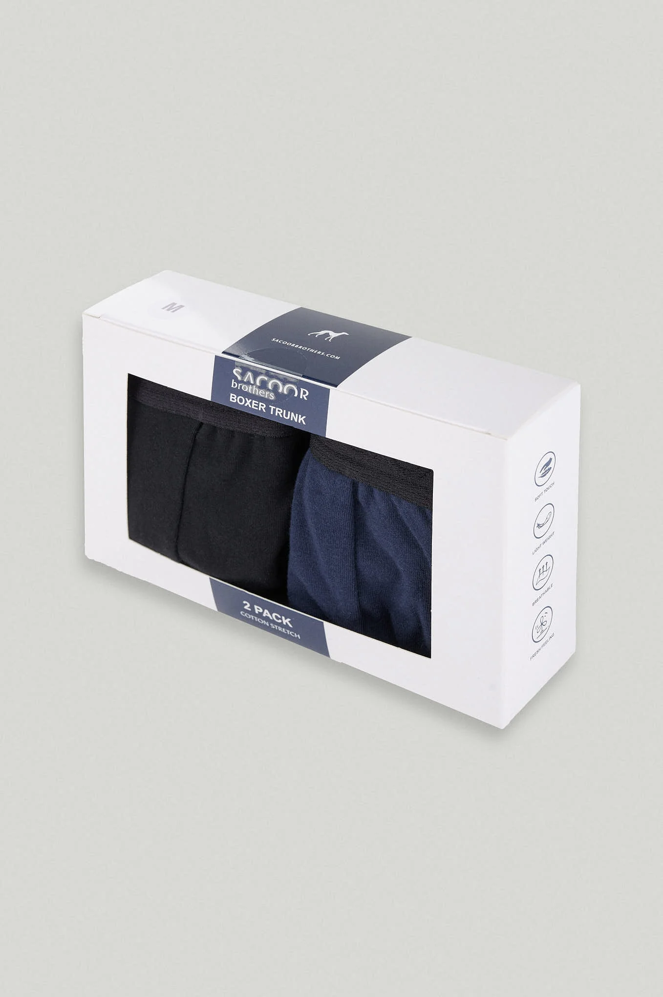 Boxer masculino com 2 pacotes de algodão - Image 2