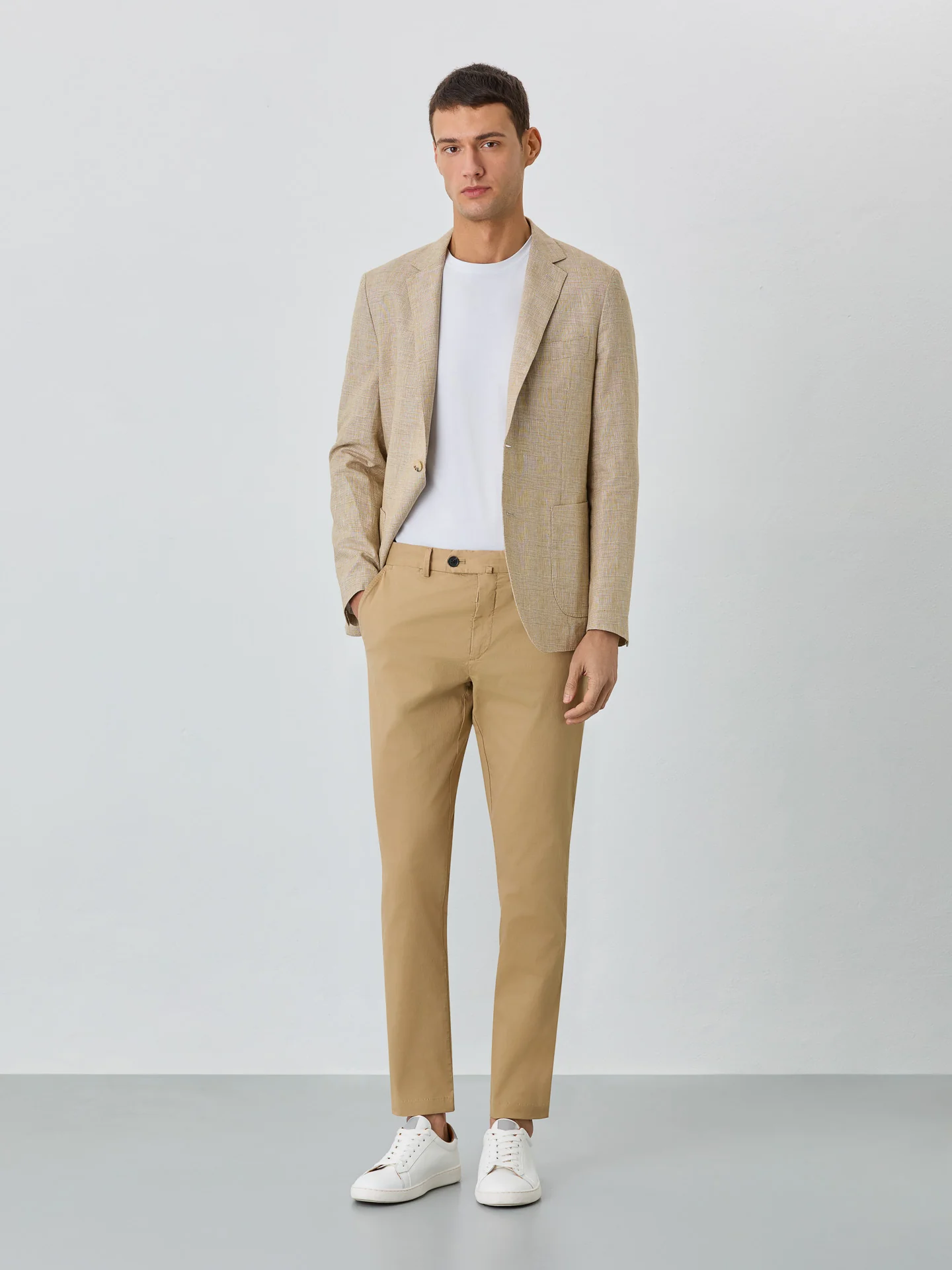 Calça Chino Slim Fit Com Bolso Relógio