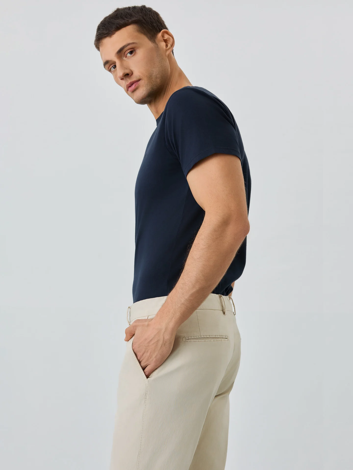 Calça Chino Slim Fit Com Bolso Relógio - Image 8
