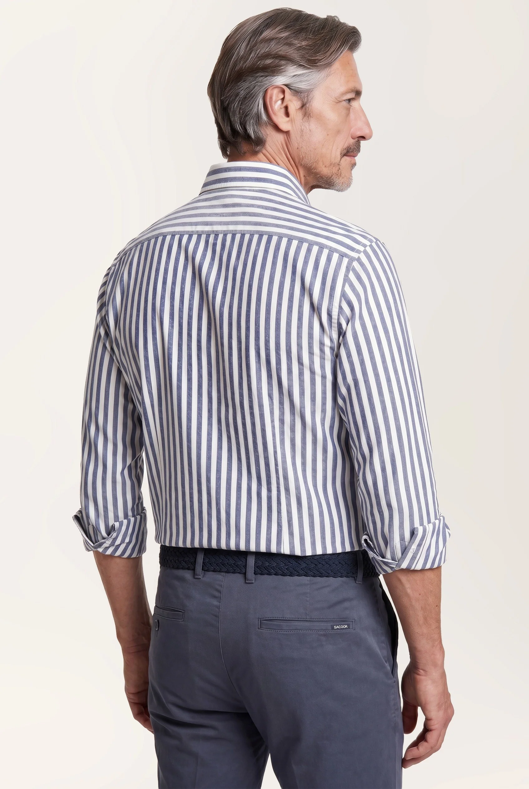 Calças casuais em algodão e elastano, regular fit - Image 20