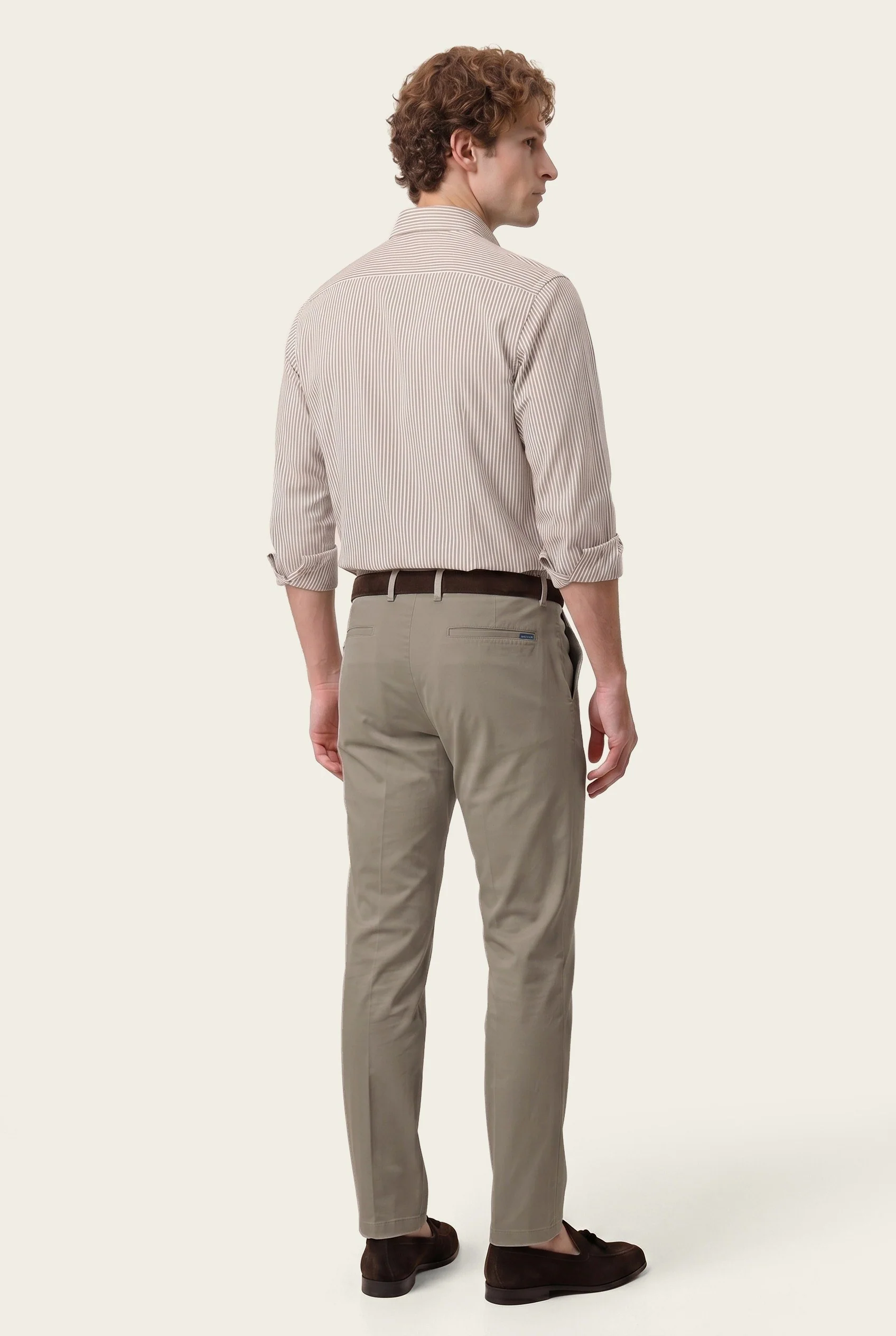 Calças casuais em algodão e elastano, regular fit - Image 31