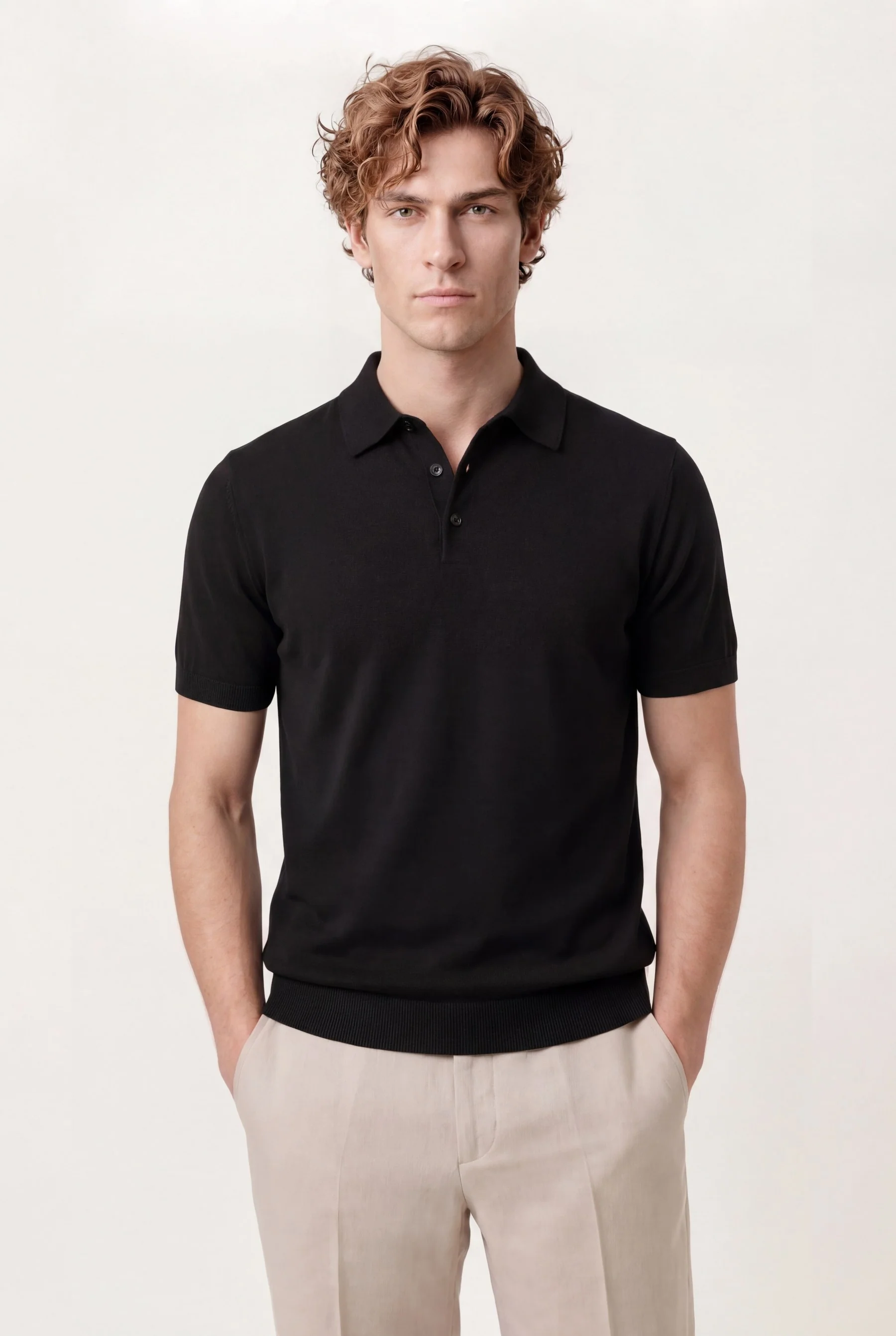 Calças casuais em algodão e elastano, regular fit - Image 37