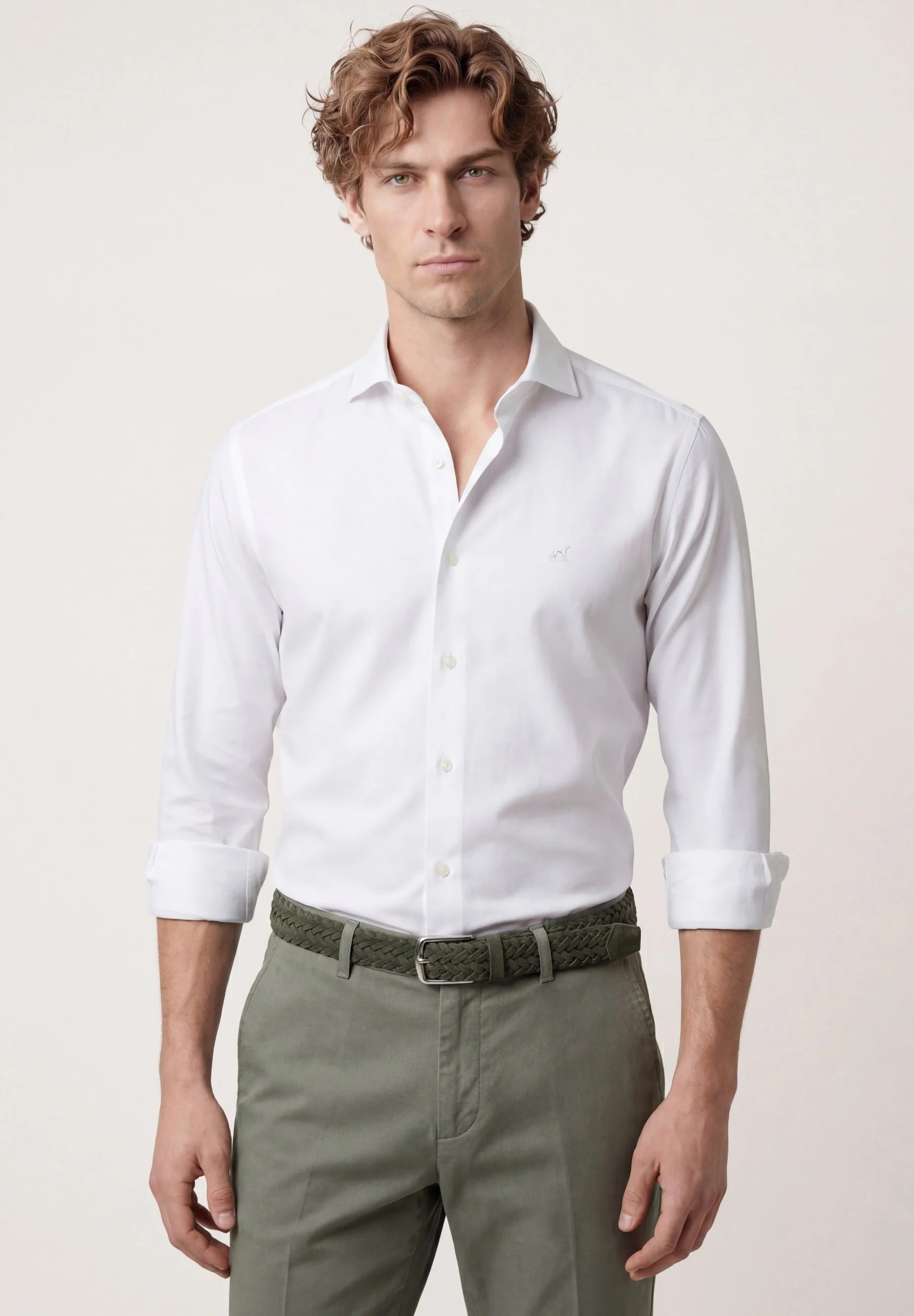 Calças casuais em algodão e elastano, slim fit - Image 27