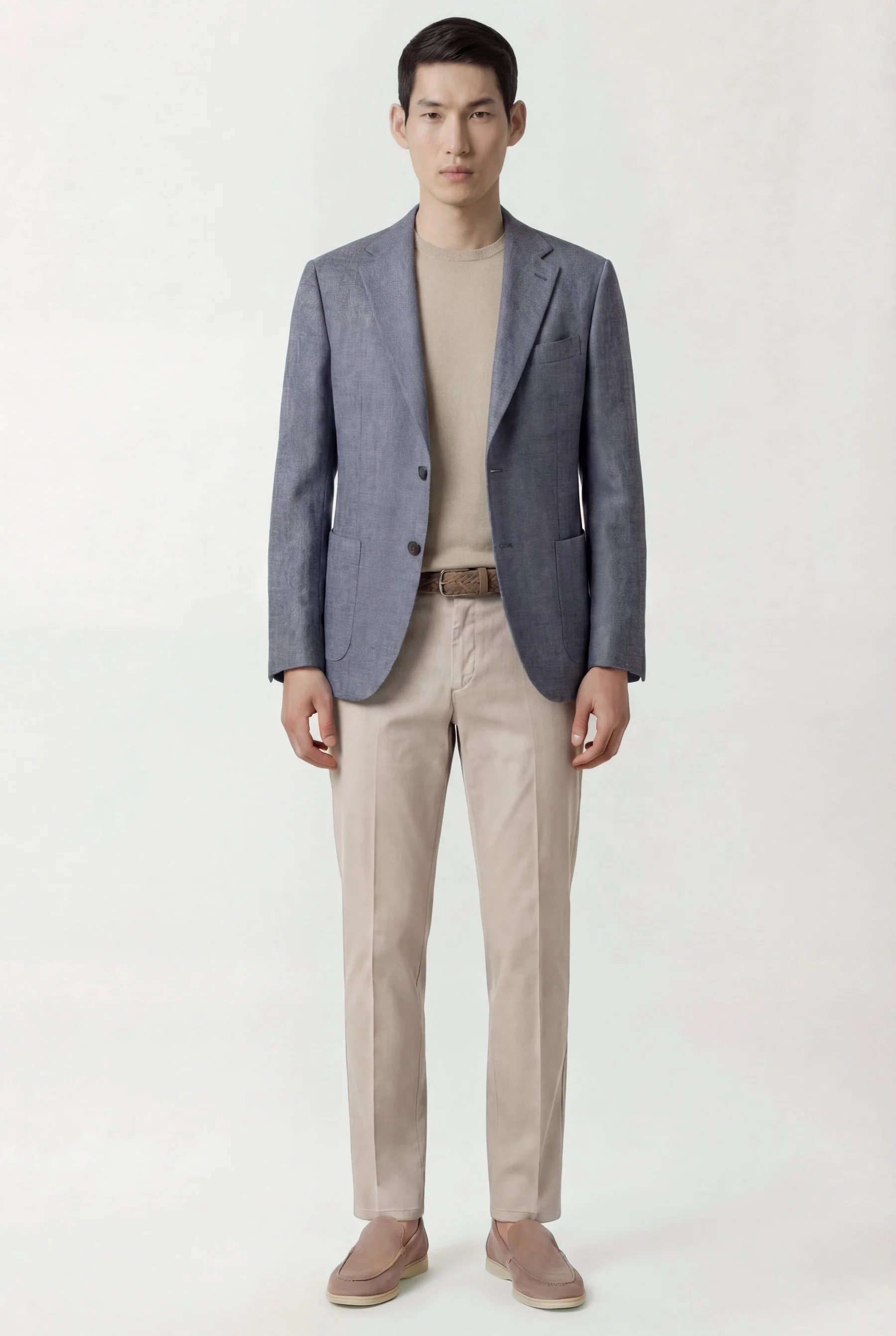 Calças casuais em algodão e elastano, slim fit - Image 3