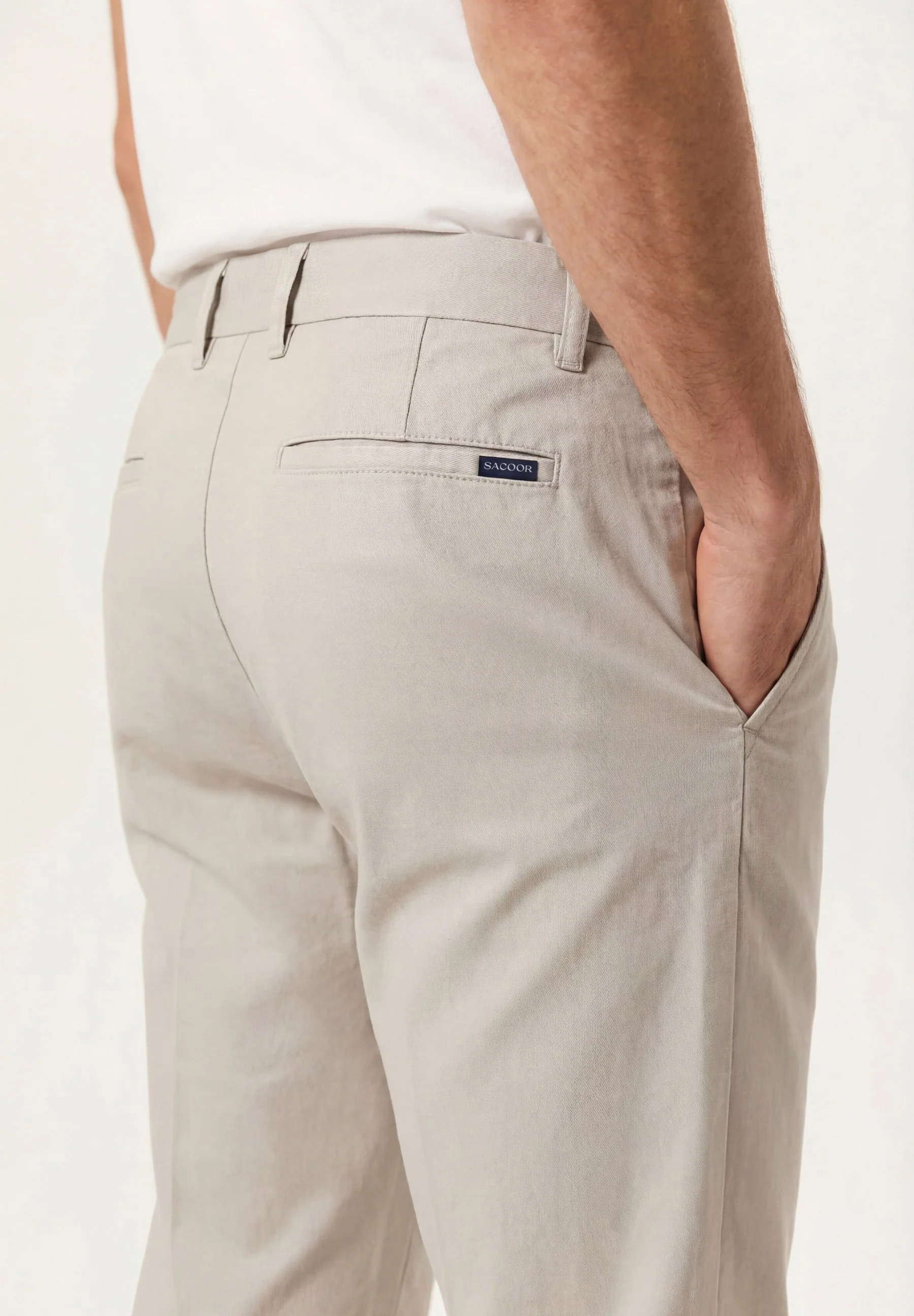 Calças casuais em algodão e elastano, slim fit - Image 30