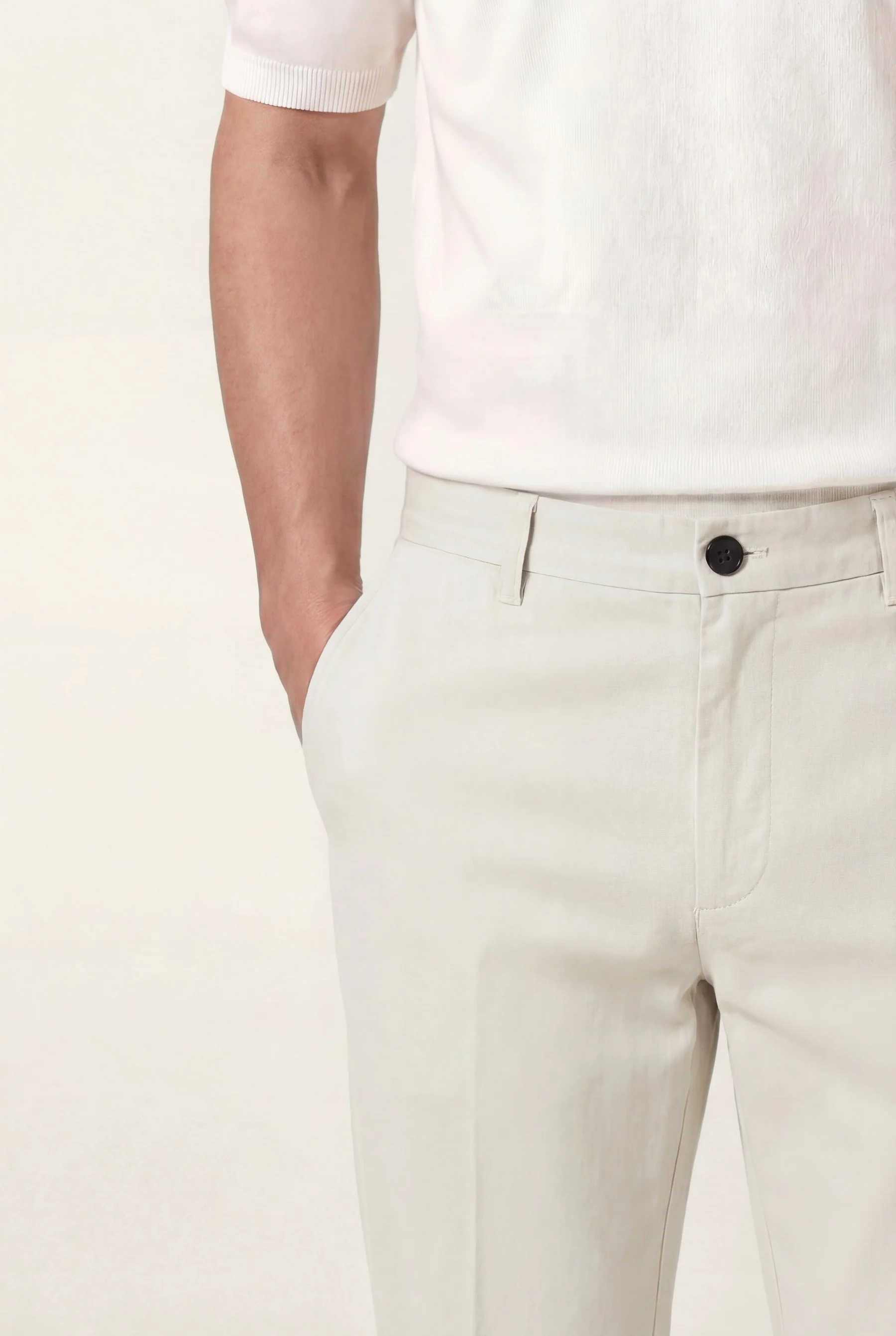 Calças casuais em algodão e elastano, slim fit - Image 38