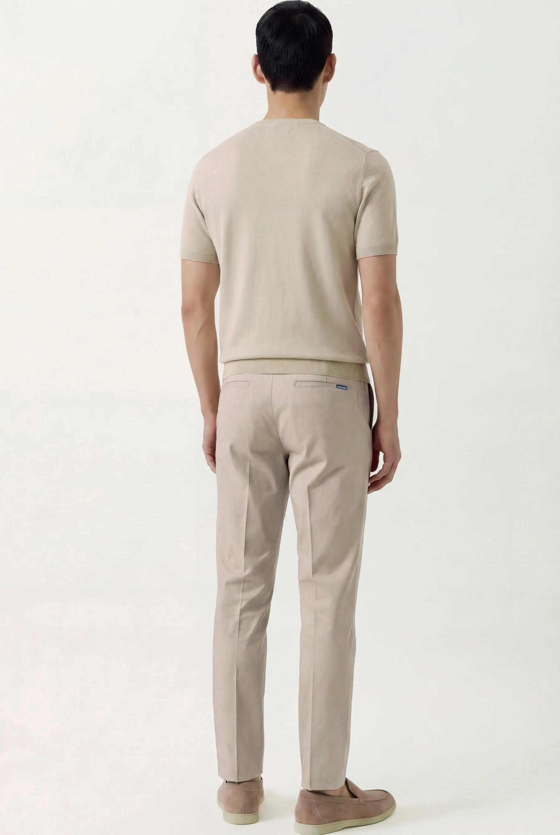 Calças casuais em algodão e elastano, slim fit - Image 4