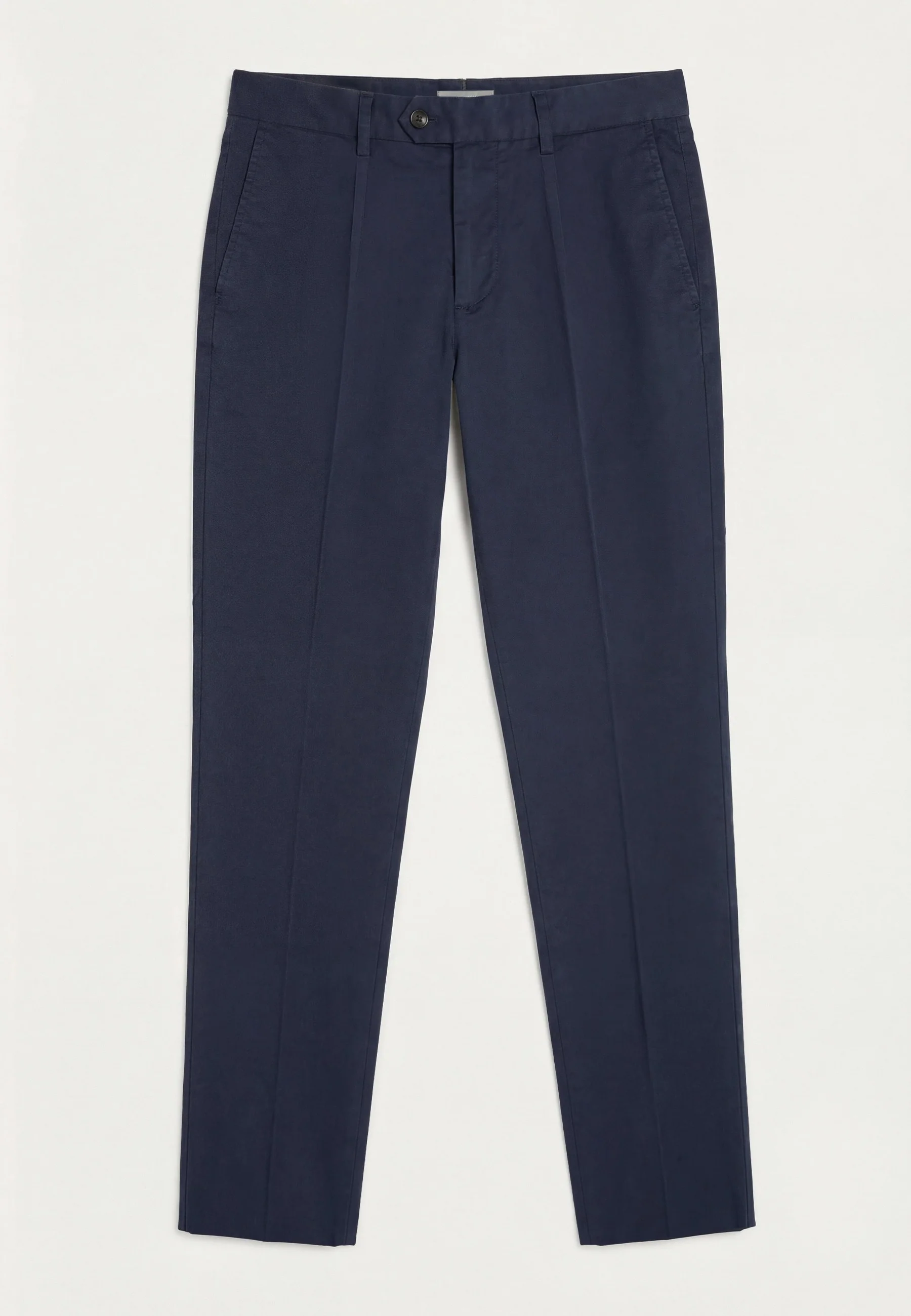 Calças casuais plissadas, em algodão e elastano, slim fit - Image 6
