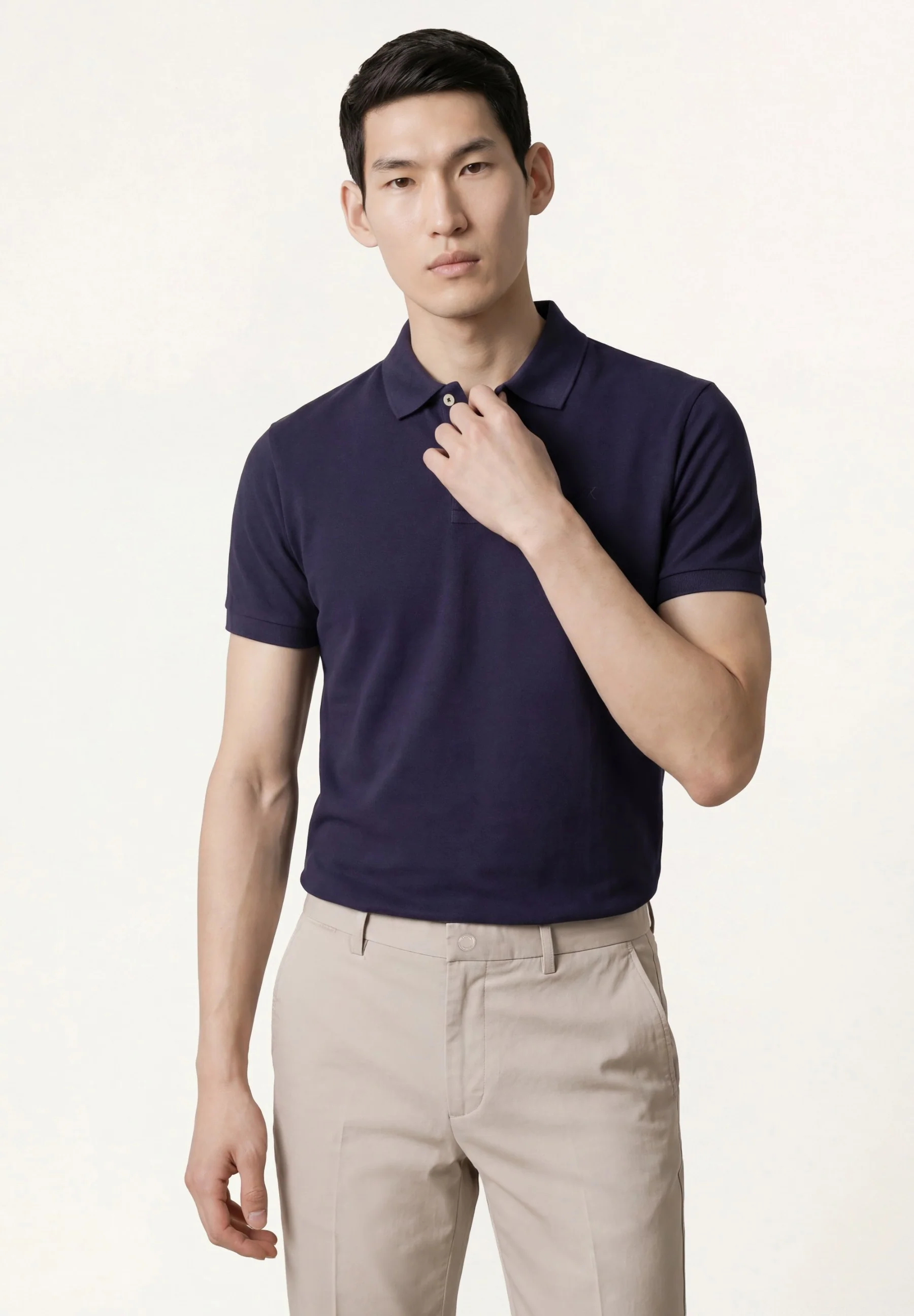Calças casuais plissadas, linha travel, slim fit - Image 17