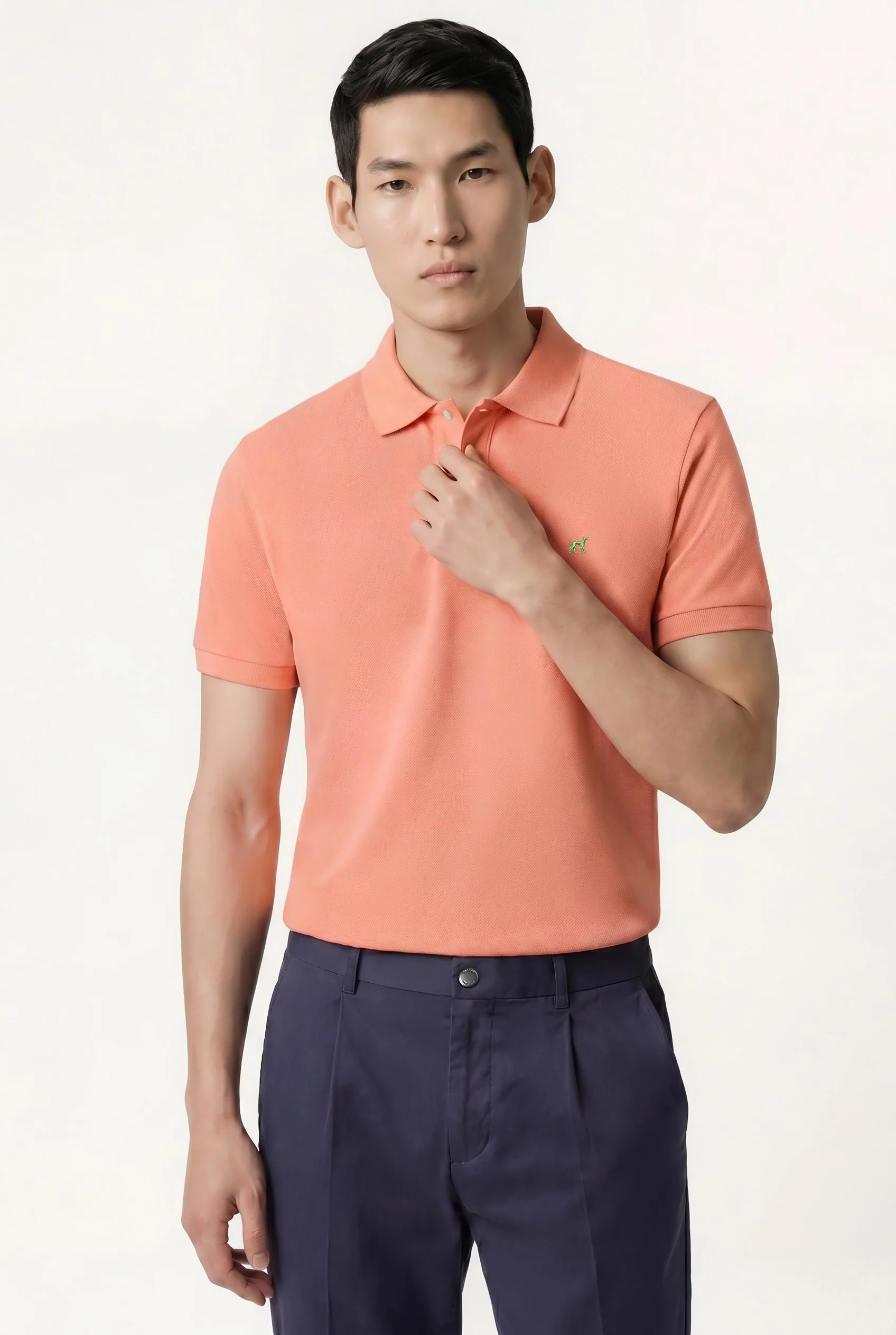 Calças casuais plissadas, linha travel, slim fit - Image 3