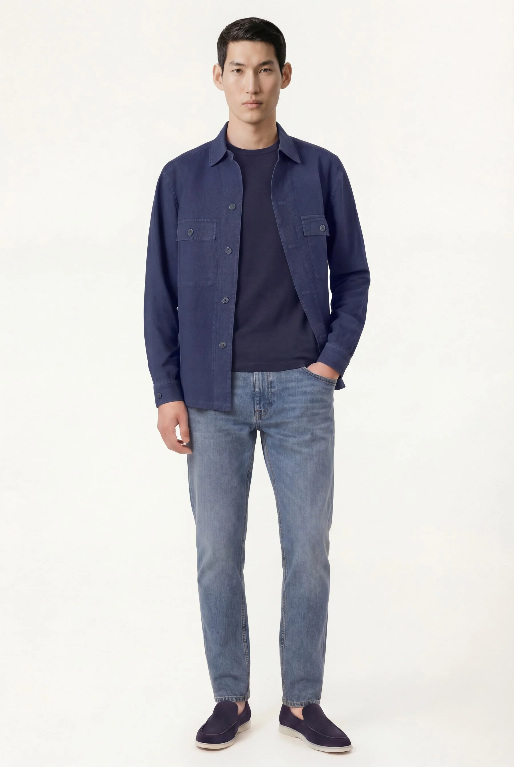 Calças de ganga slim fit em algodão premium - Image 12