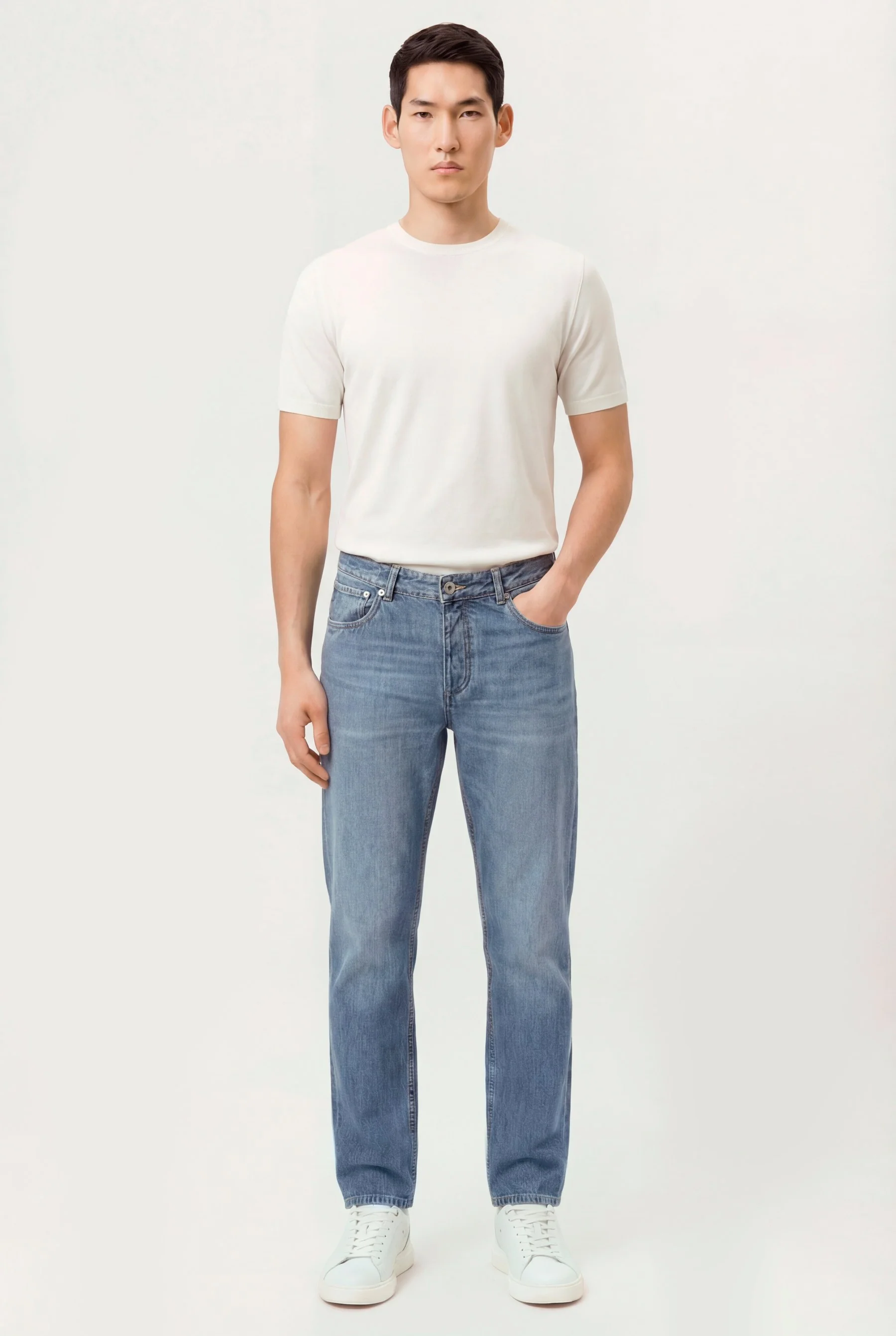 Calças de ganga slim fit em algodão premium - Image 13