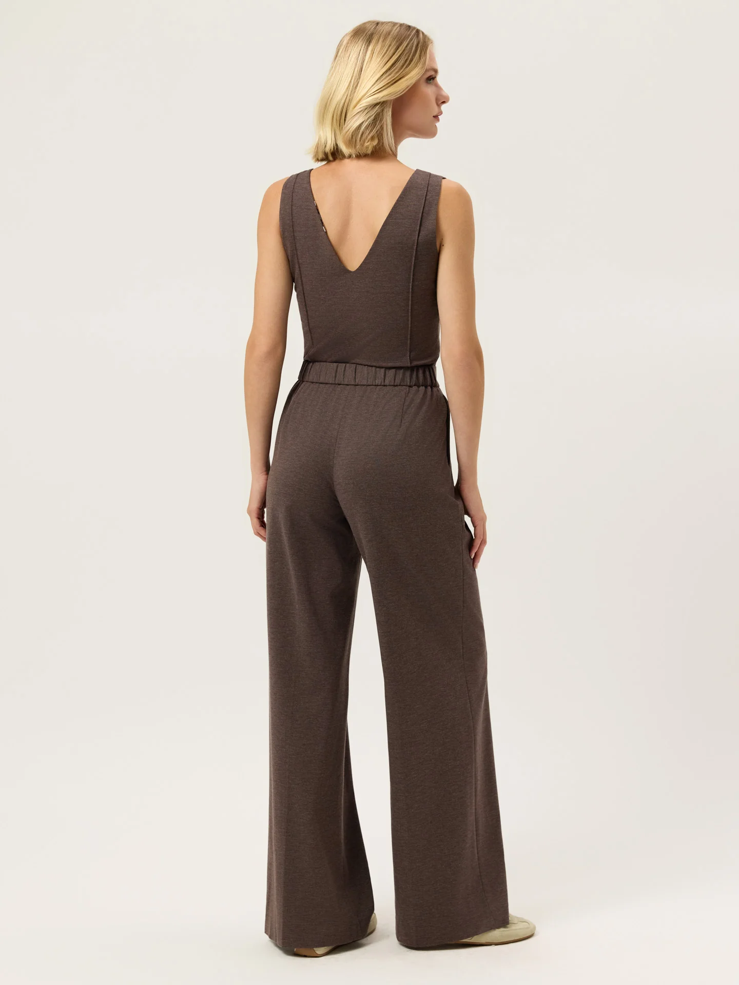 Calças Loose Fit com Cintura Elástica da Edição Luxe Leisure em Mistura de Rayon - Image 2