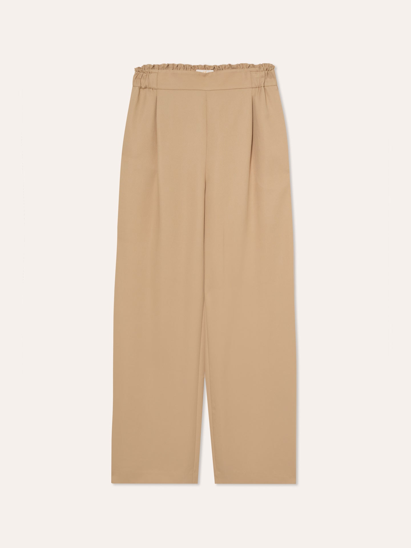 Calças loose fit em tecido de Tencel e Rayon com elástico no cinto - Image 5