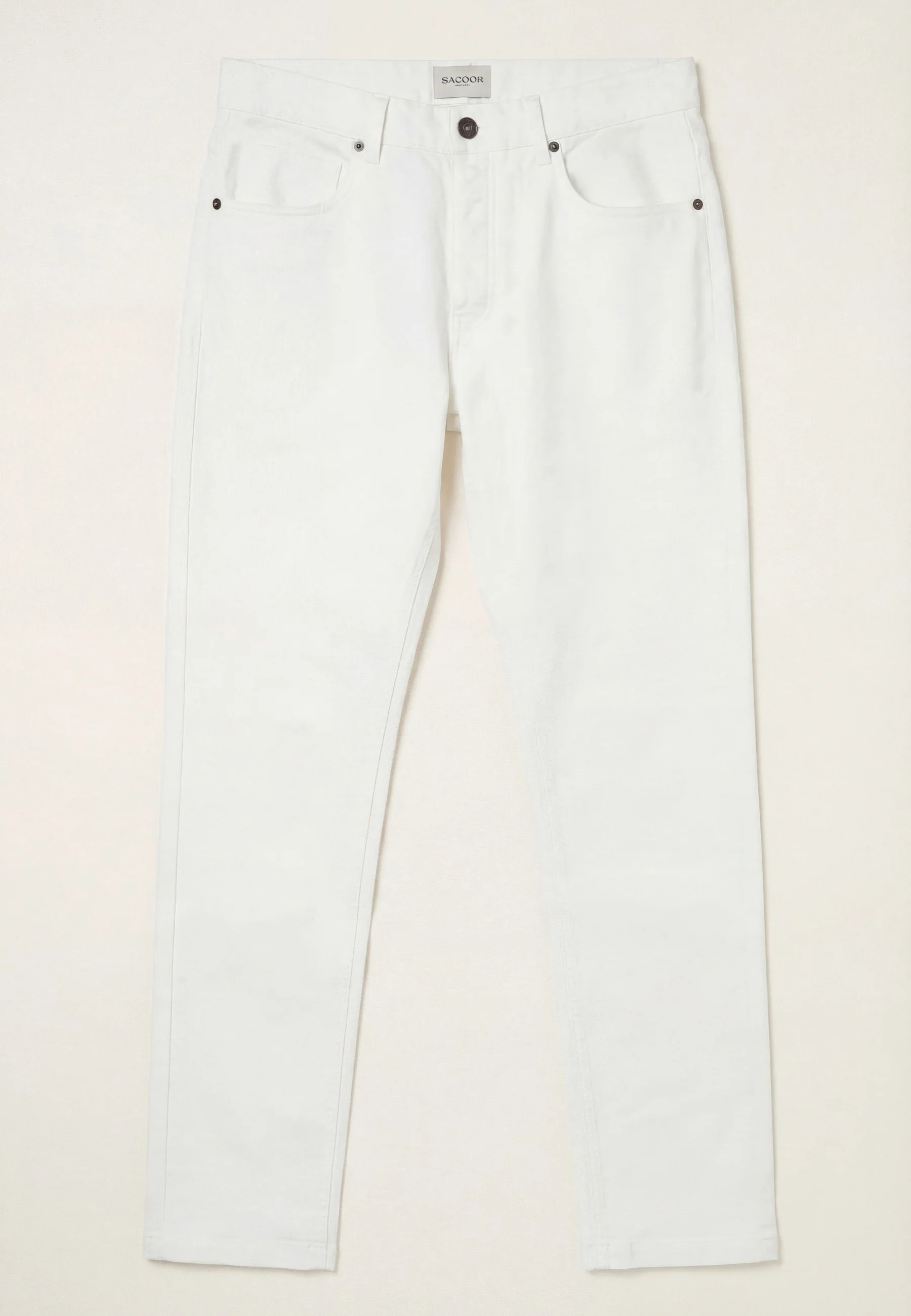 Calças Slim Fit Tingidas Em Pigmento Em Mistura De Tencel, Algodão E Elastano - Image 23