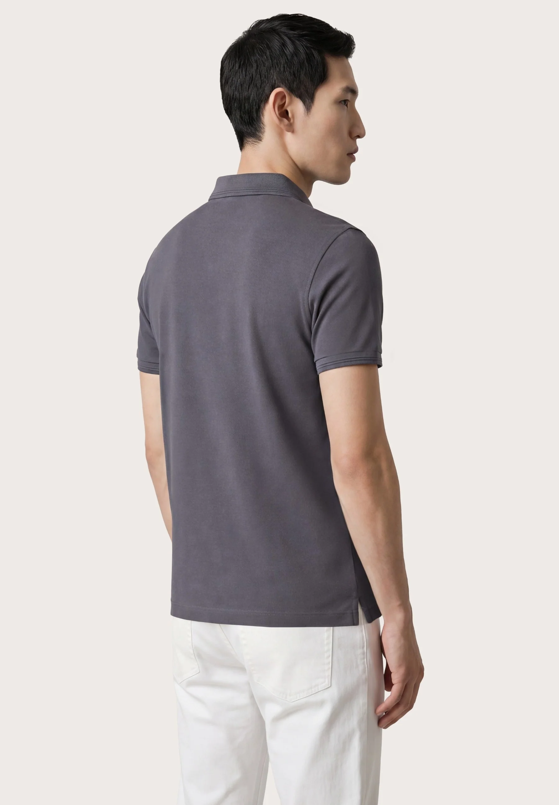 Calças Slim Fit Tingidas Em Pigmento Em Mistura De Tencel, Algodão E Elastano - Image 31