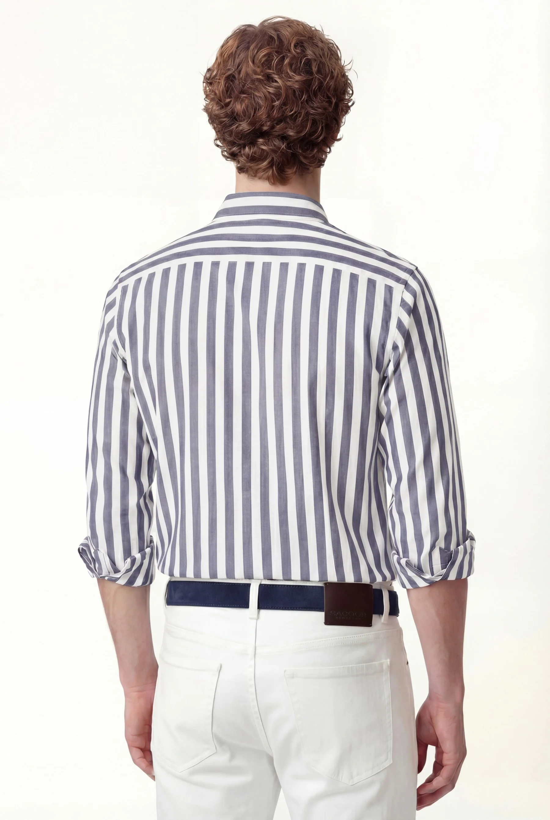 Calças Slim Fit Tingidas Em Pigmento Em Mistura De Tencel, Algodão E Elastano - Image 41
