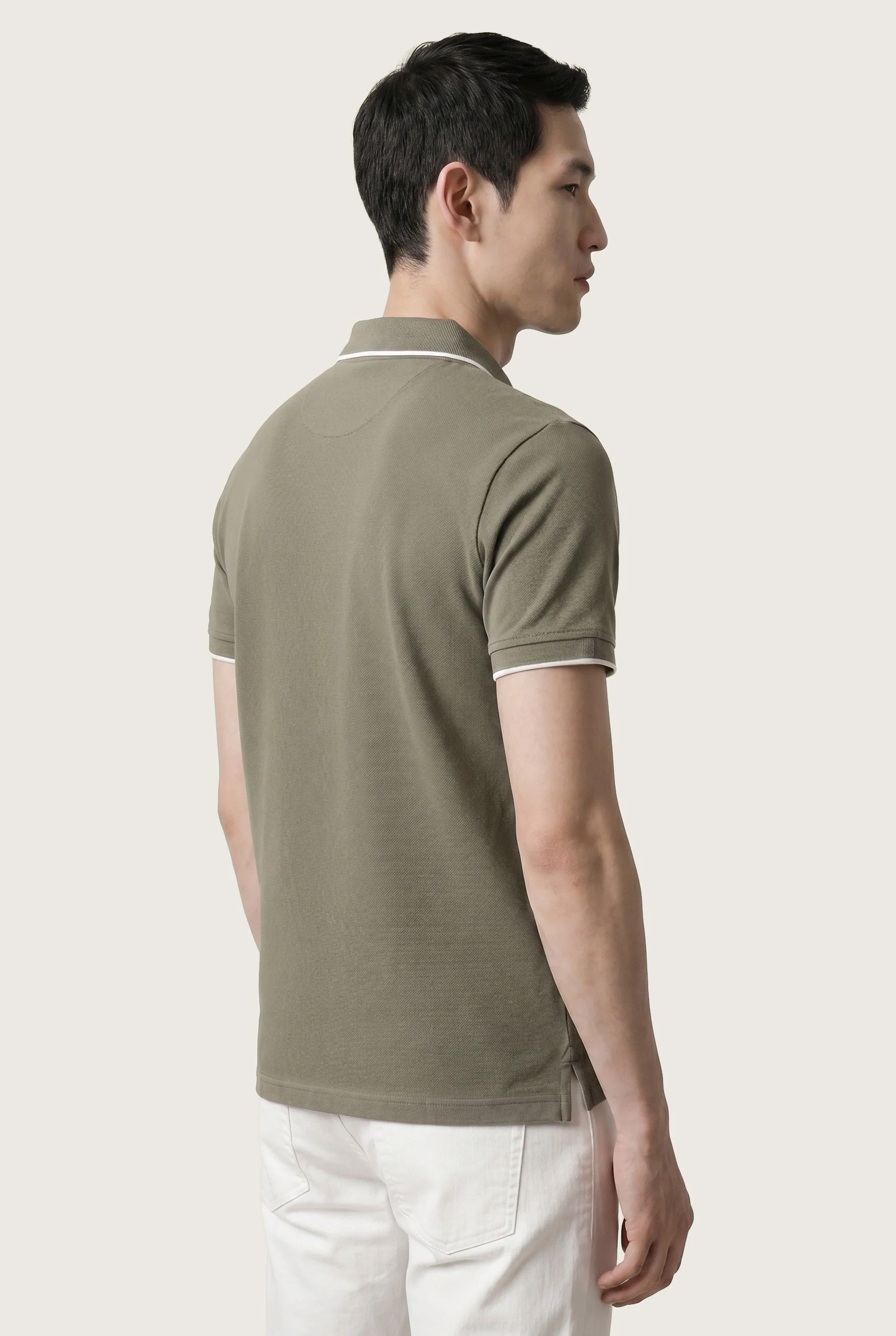 Calças Slim Fit Tingidas Em Pigmento Em Mistura De Tencel, Algodão E Elastano - Image 44