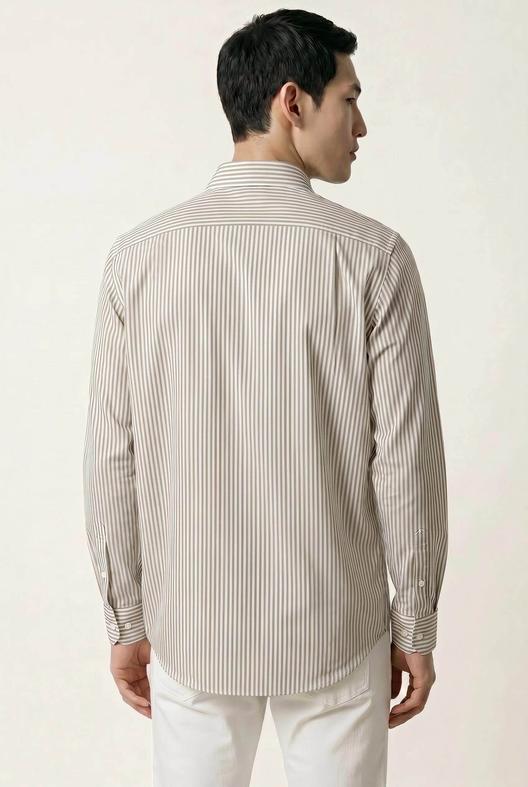 Calças Slim Fit Tingidas Em Pigmento Em Mistura De Tencel, Algodão E Elastano - Image 58