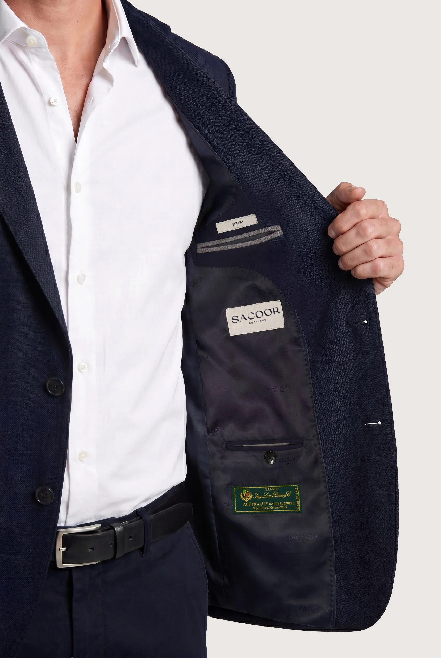 Camisa Business estrutura em puro algodão, com colarinho Dublin, slim fit - Image 2