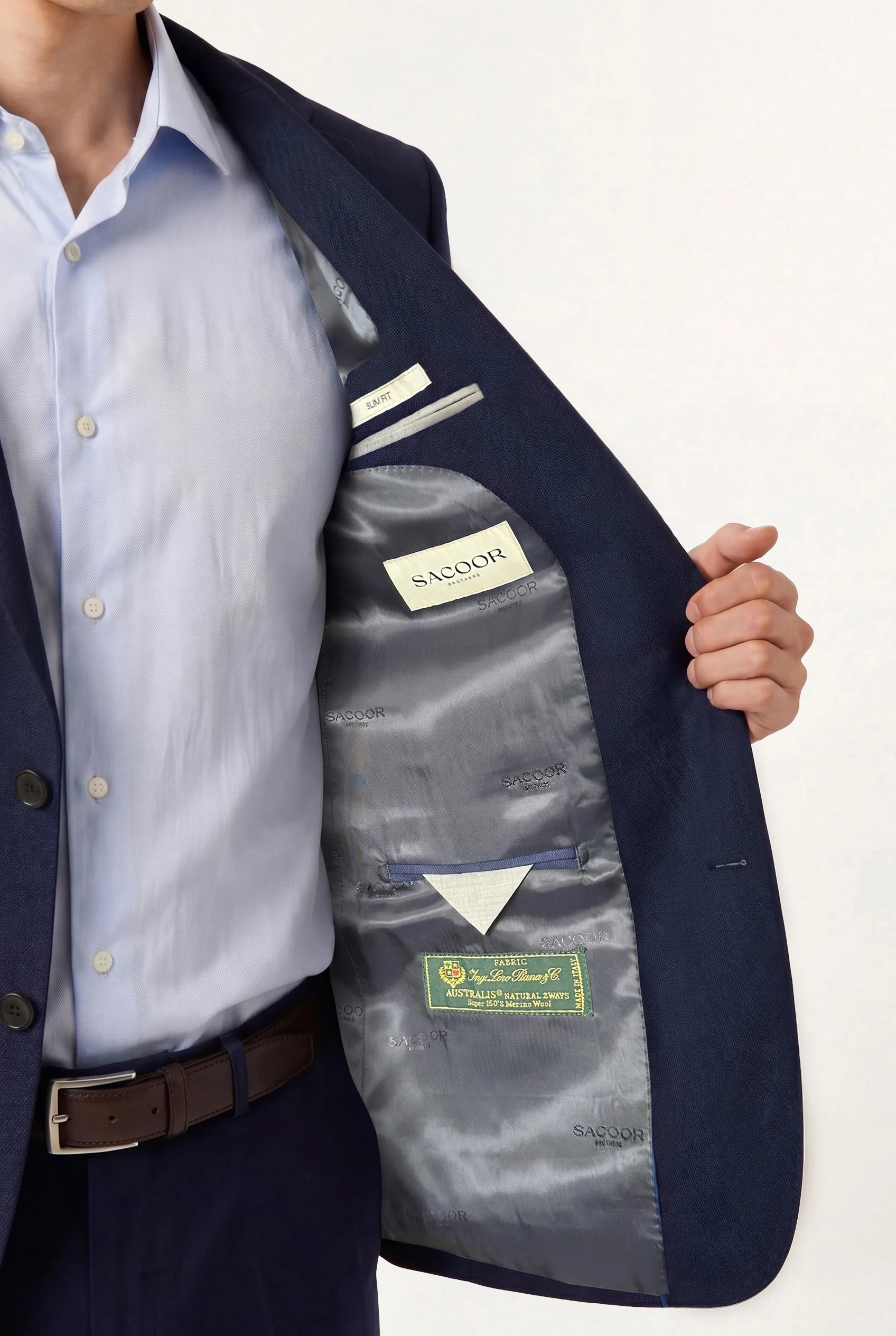 Camisa Business estrutura em puro algodão, com colarinho Dublin, slim fit - Image 2