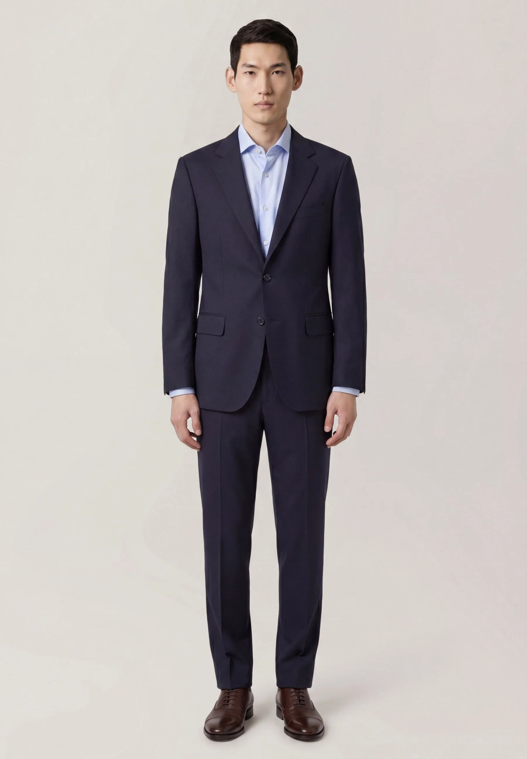 Camisa Business estrutura em puro algodão, com colarinho Dublin, slim fit - Image 3