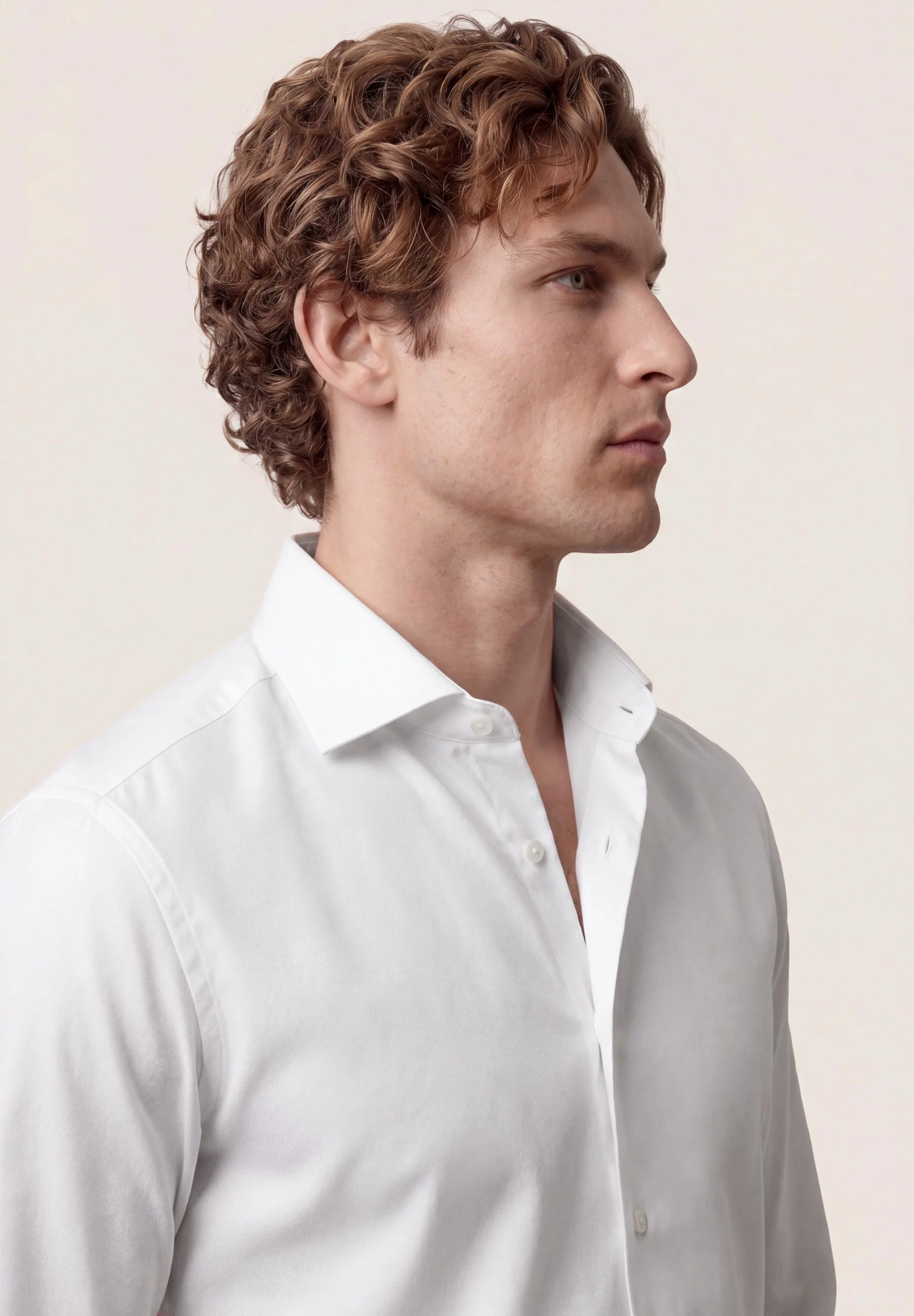 Camisa Business estrutura em puro algodão, com colarinho Oxford, slim fit - Image 2