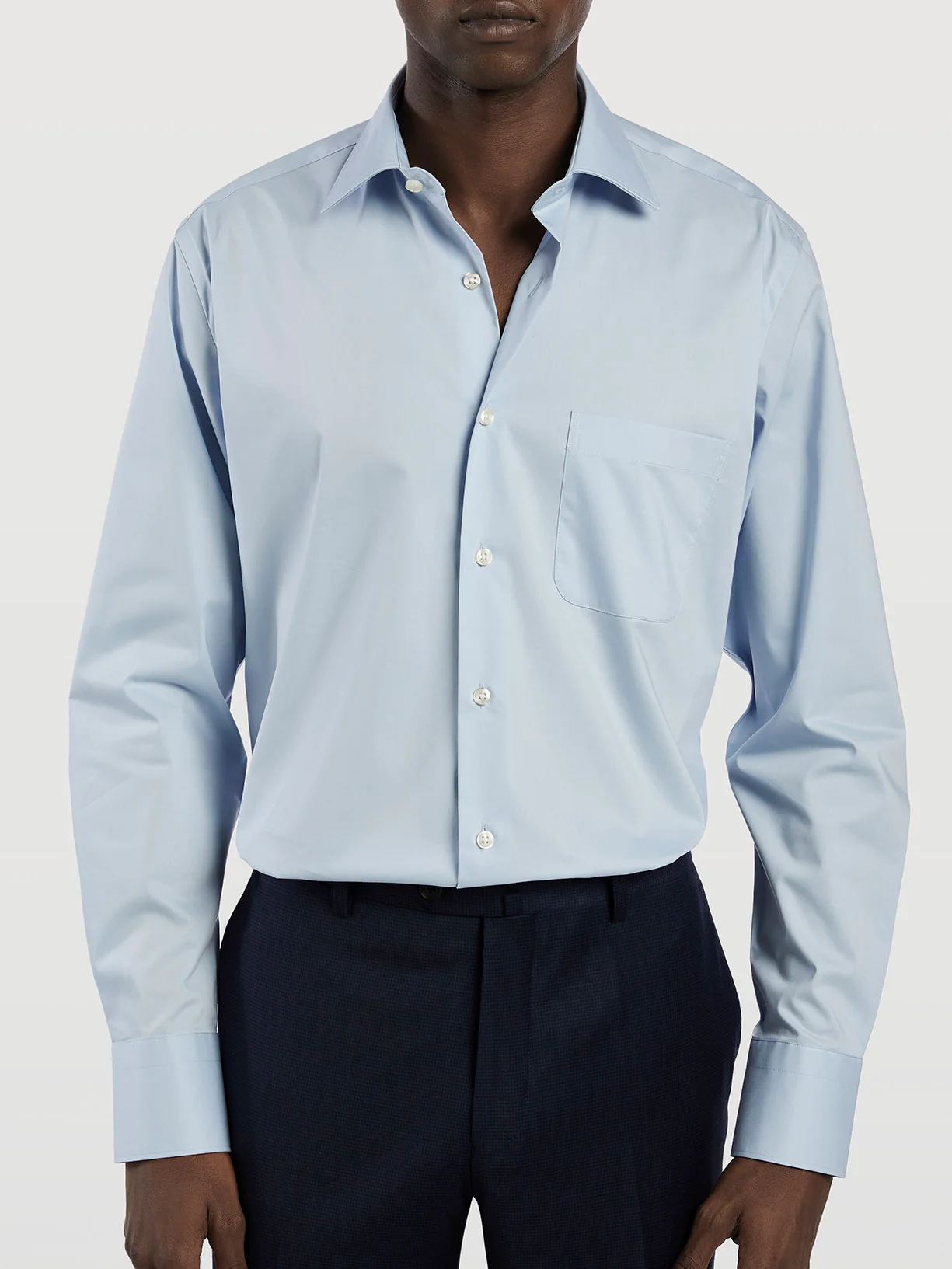 Camisa comfort business regular fit em popeline lisa - Image 2
