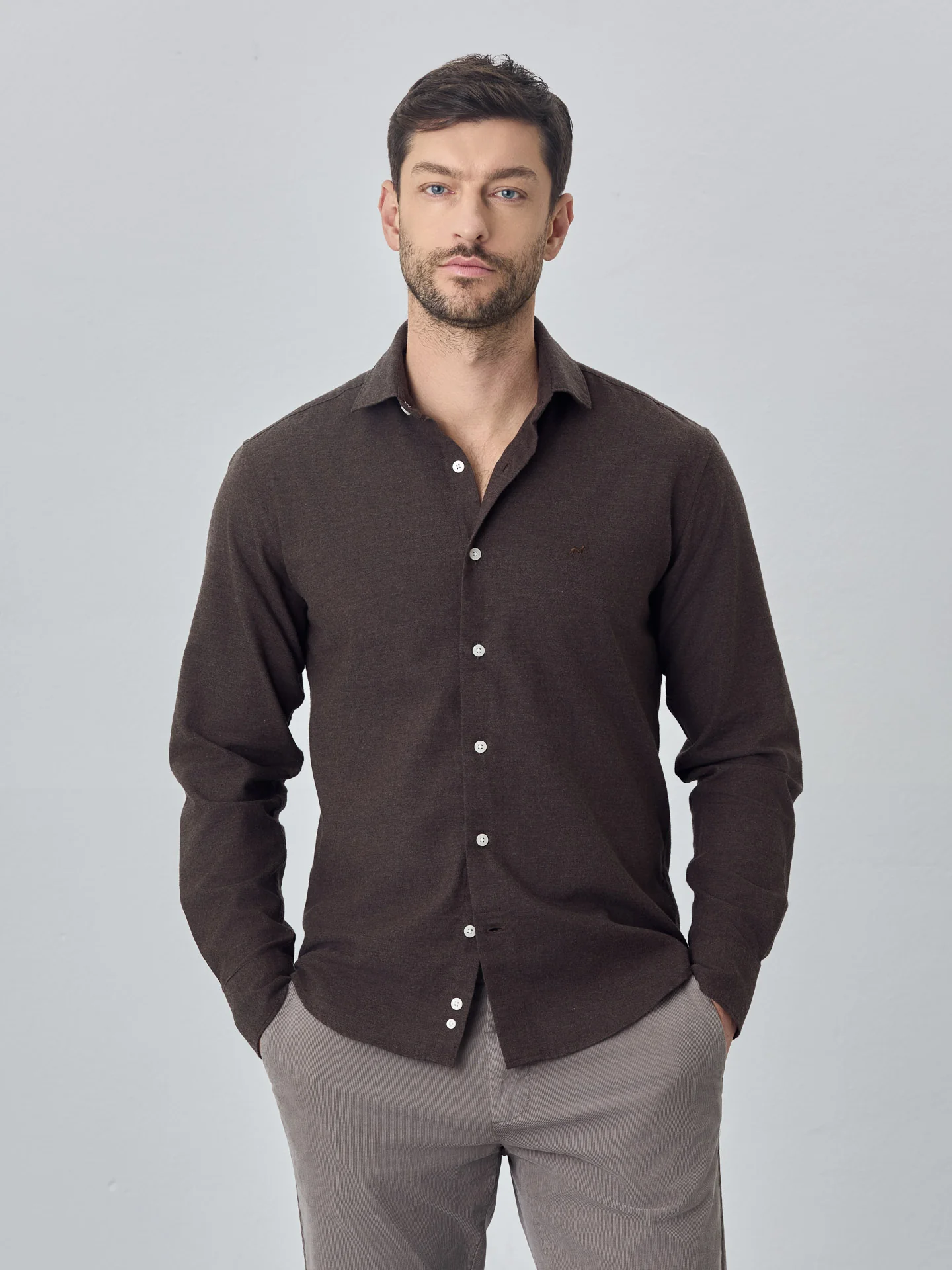 Camisa de flanela mélange suave