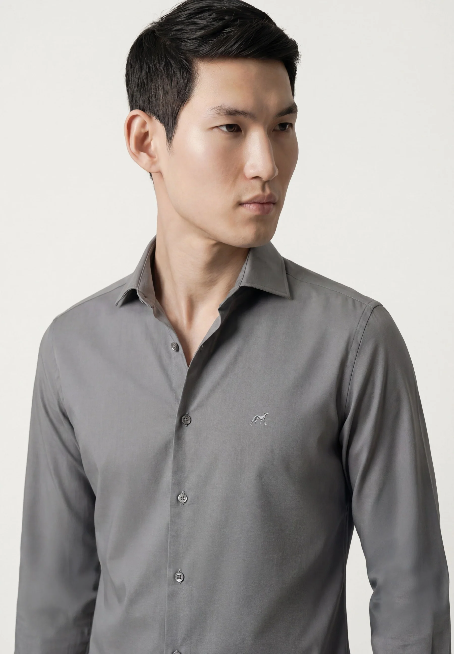 Camisa Estrutura com colarinho aberto, slim fit - Image 10