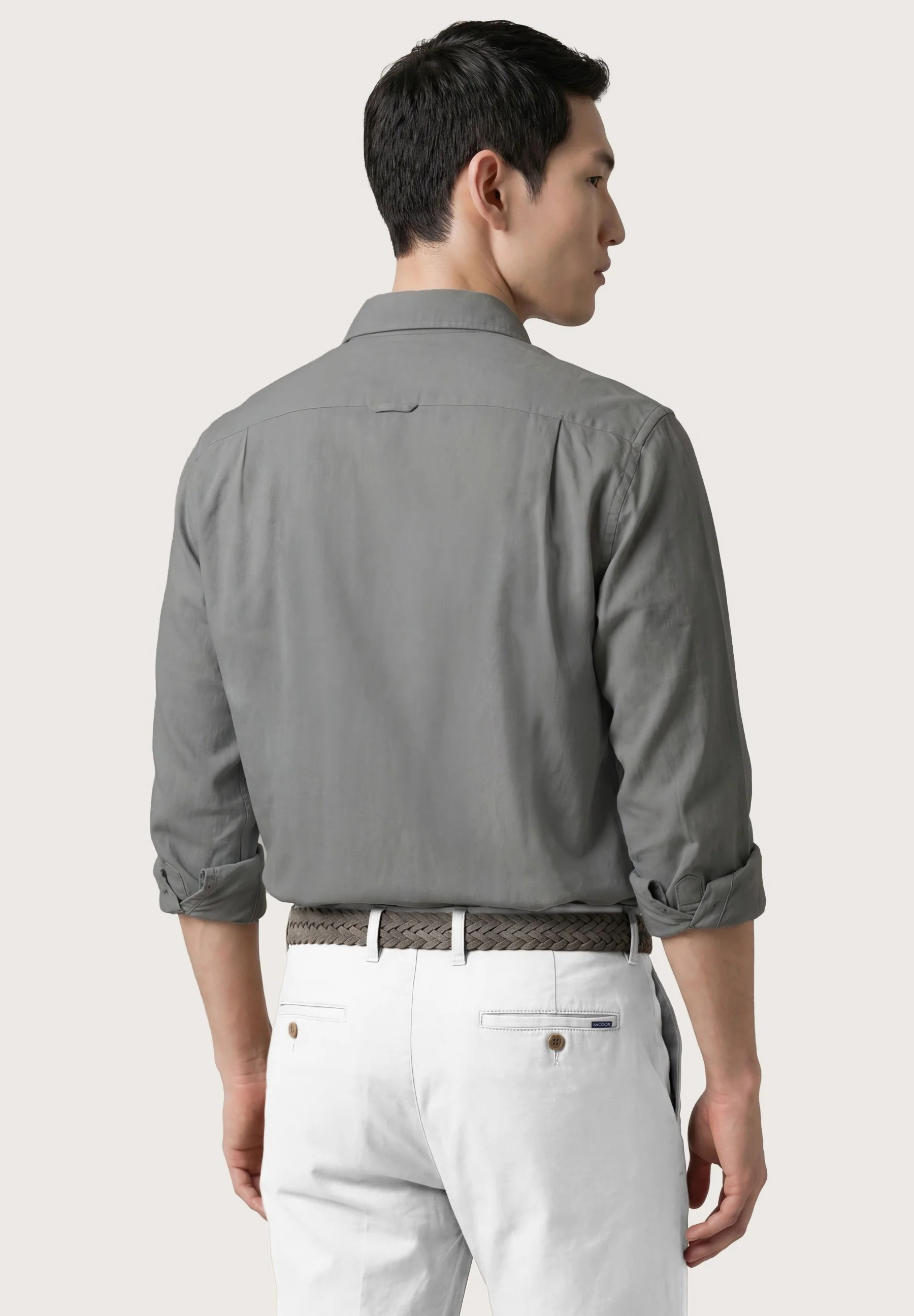 Camisa Estrutura com colarinho aberto, slim fit - Image 11