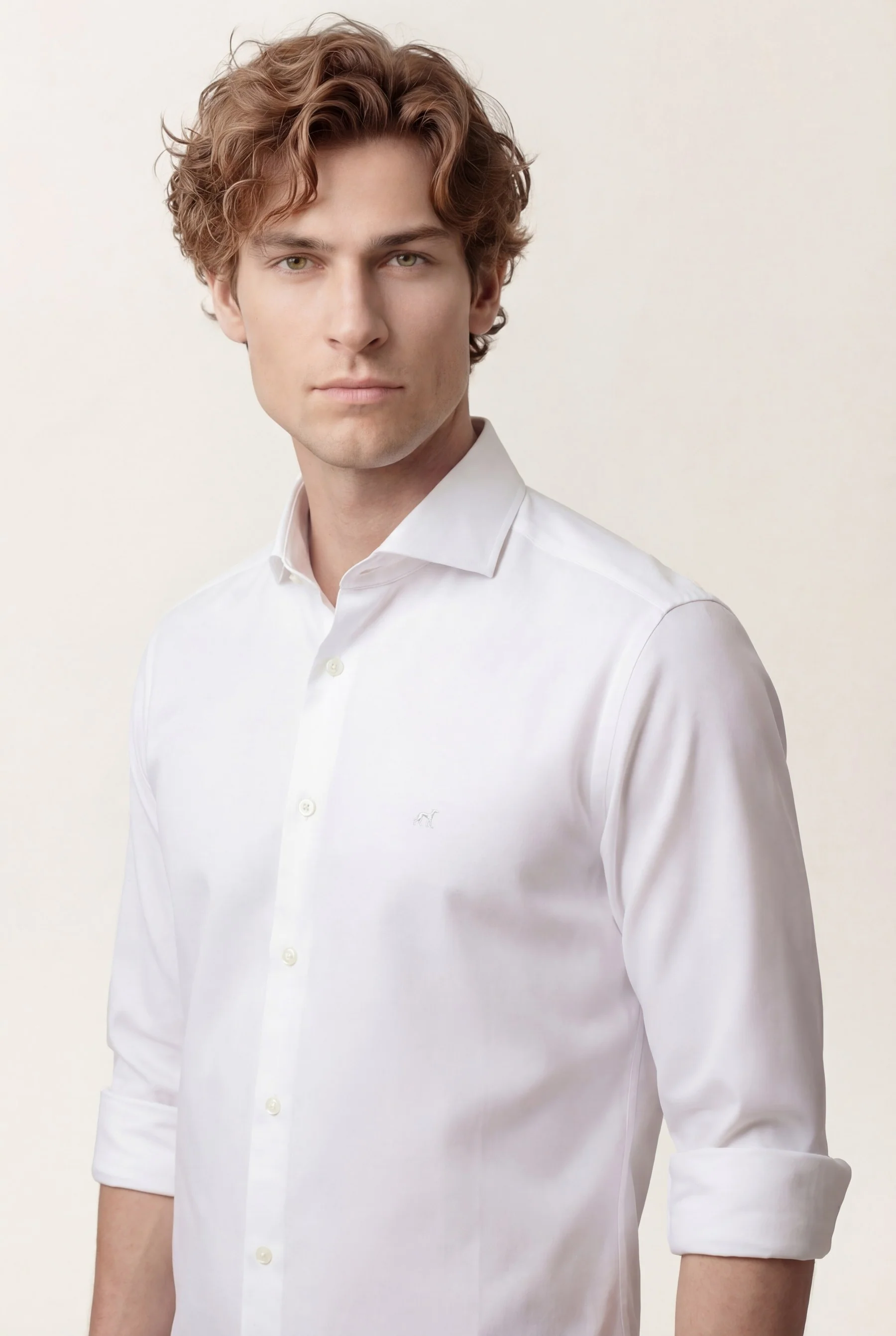 Camisa Estrutura com colarinho aberto, slim fit - Image 14
