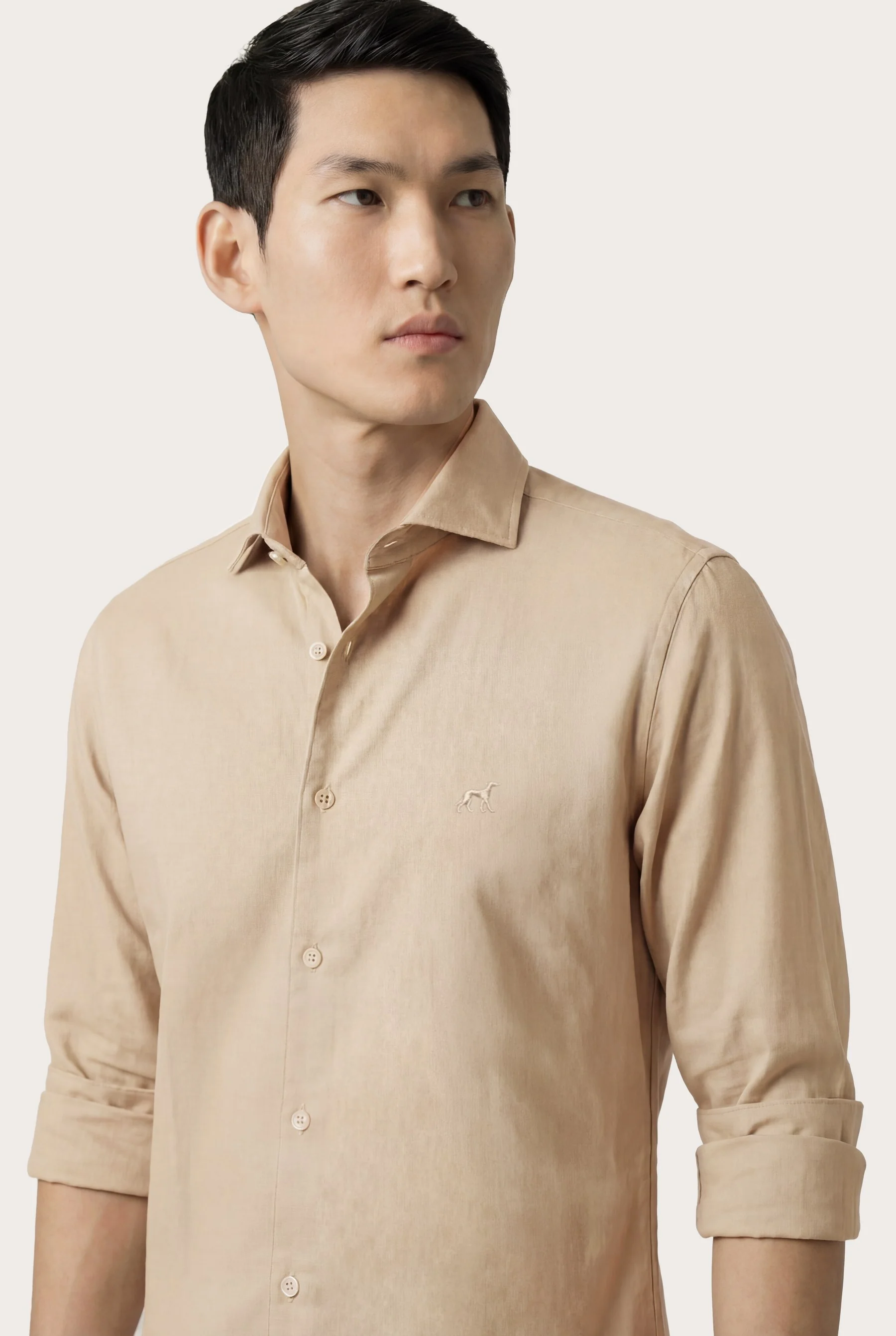 Camisa Estrutura com colarinho aberto, slim fit - Image 6