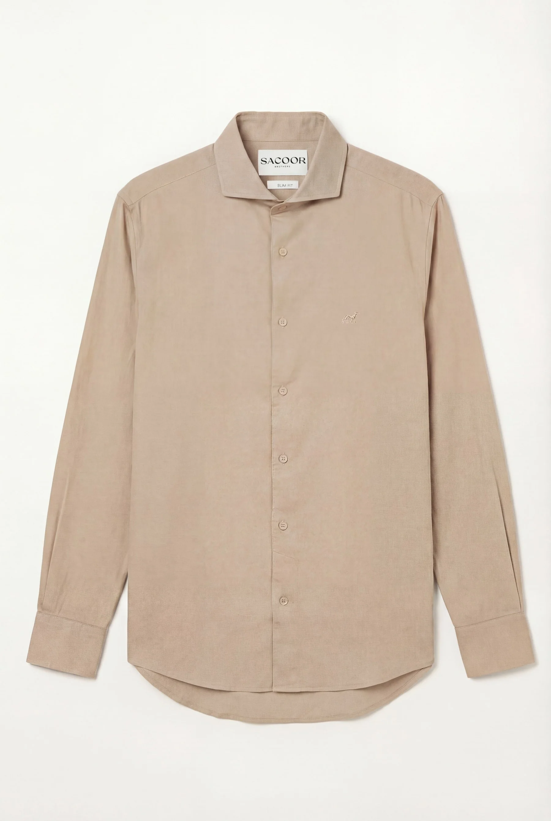 Camisa Estrutura com colarinho aberto, slim fit - Image 8