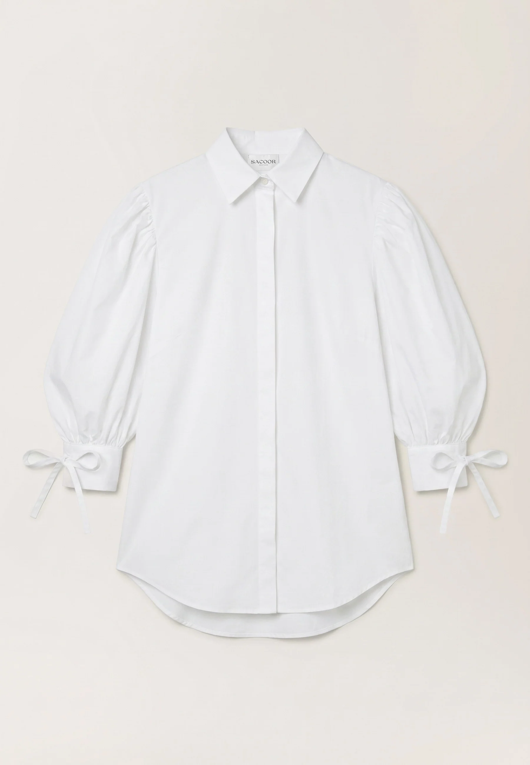 Camisa Loose Fit Em Popelina Comfort Lisa Com Mangas Balão - Image 2
