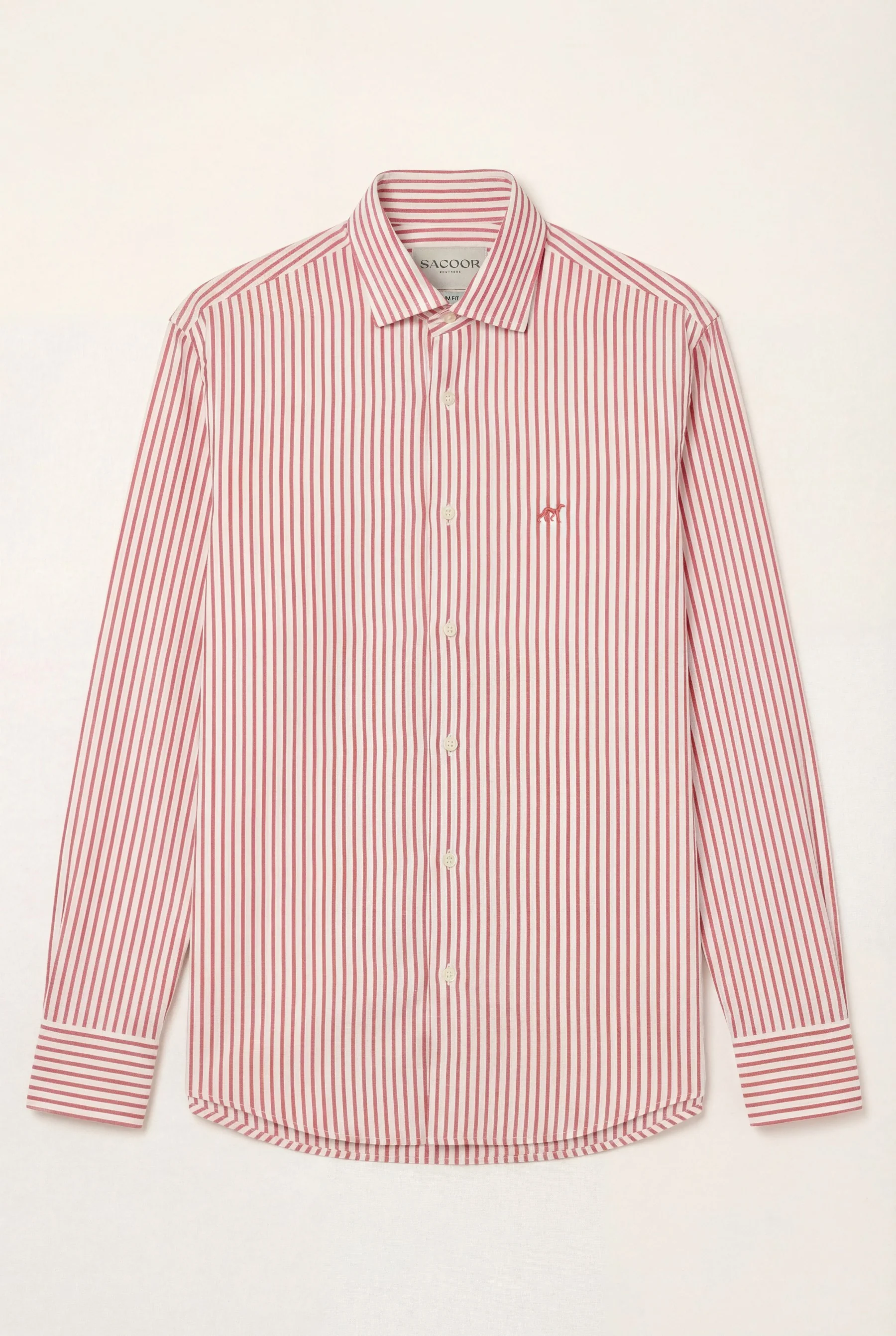 Camisa Oxford às riscas com colarinho aberto, regular fit - Image 13