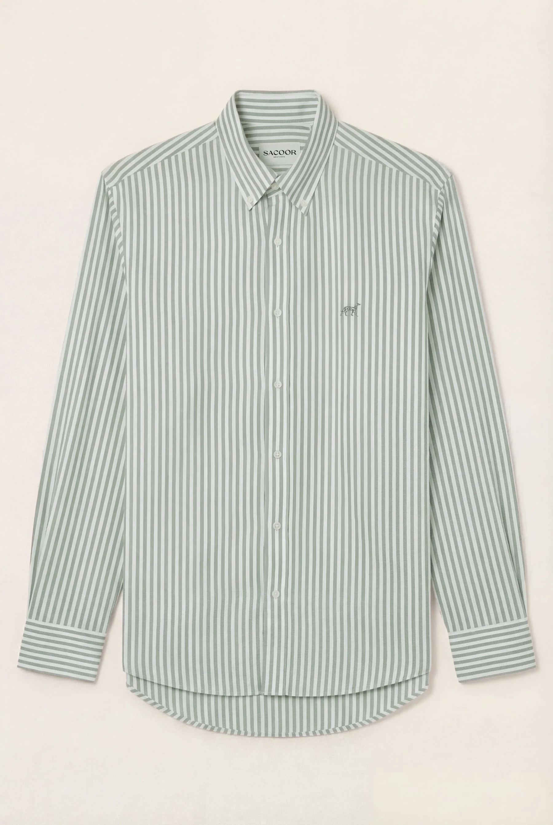 Camisa Oxford às riscas com colarinho abotoado, regular fit - Image 11