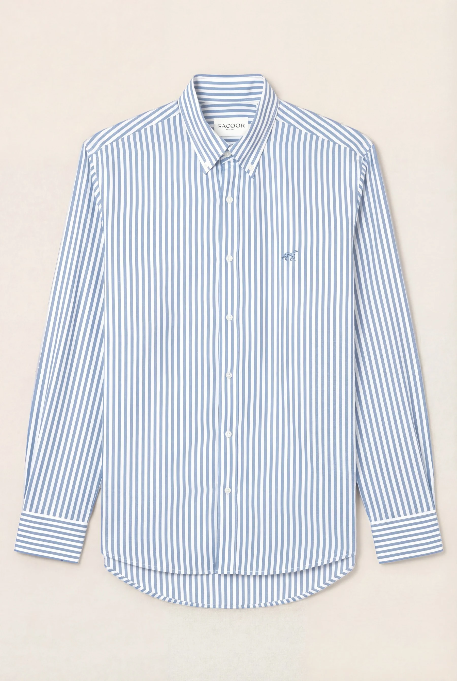Camisa Oxford às riscas com colarinho abotoado, regular fit - Image 4